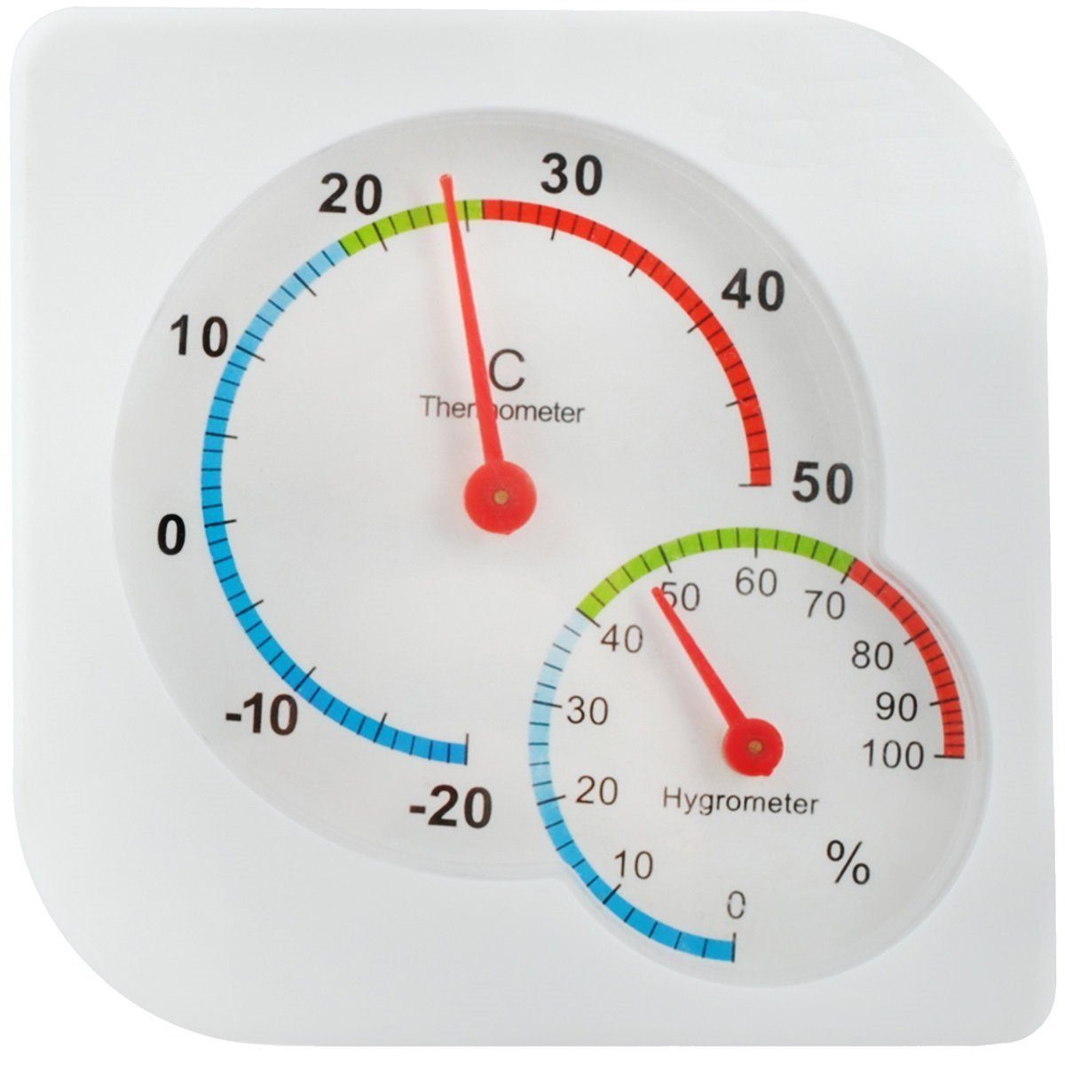 MAVURA Hygrometer MAVURALiving Thermometer mit Hygrometer Innen Außen  Garten Thermo analog Luftfeuchtigkeit Messgerät Luftfeuchtigkeitsmesser  Temperaturmesser Temperaturmessgerät Außen Innen Mini Wetterstation