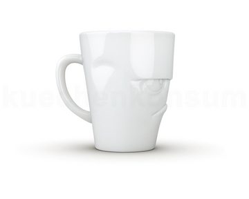 FIFTYEIGHT PRODUCTS Tasse, TV Tasse Kaffeebecher 81.82.83 Henkelbecher Grummelig Verschmitzt Vergnügt weiß