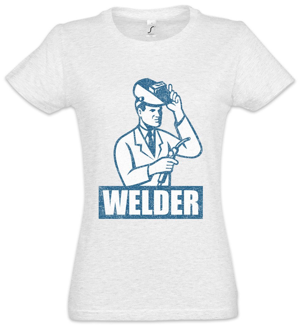 Print-Shirt Welder IV Damen T-Shirt Welding Schweißer Schweißer Schlosser