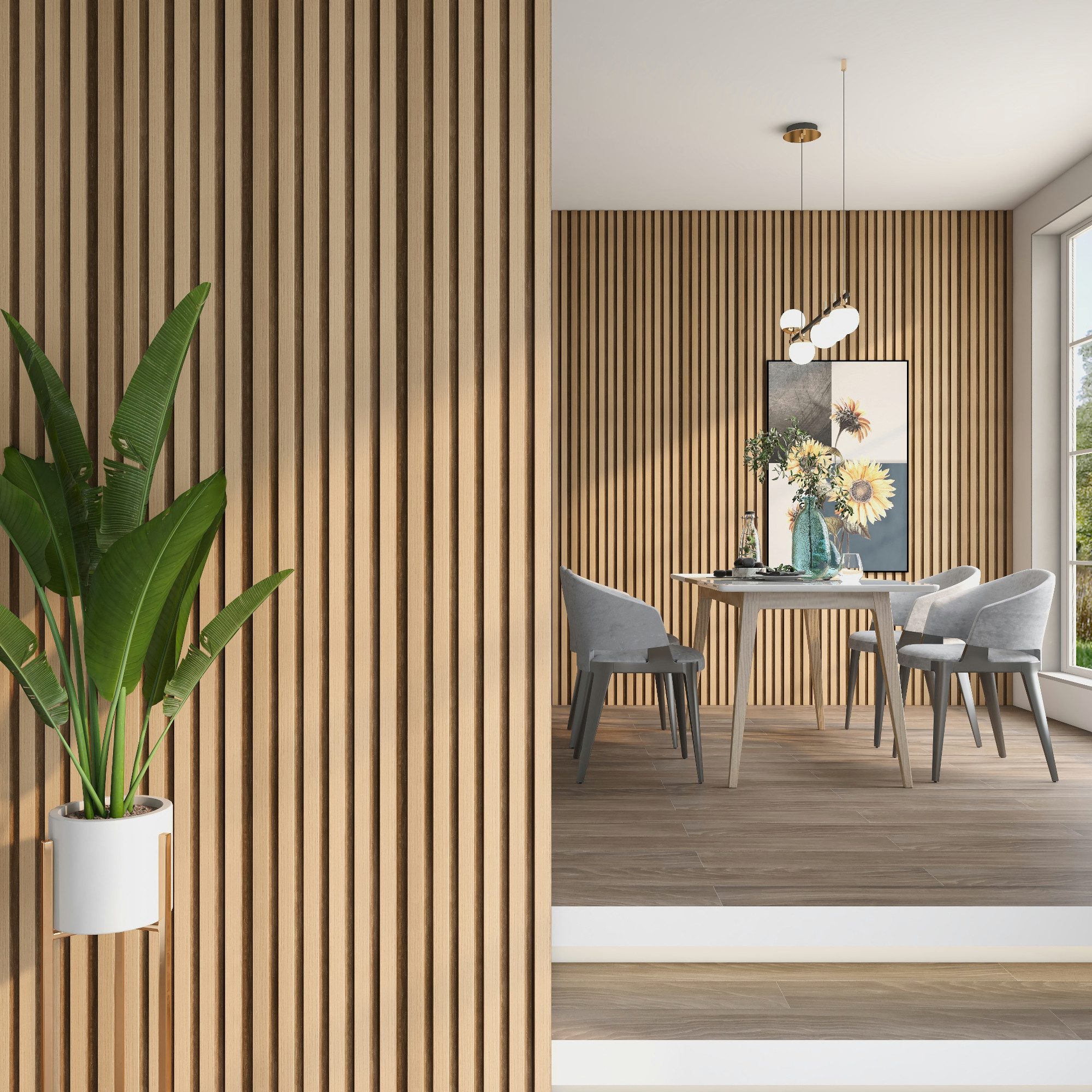 neu.holz 3D Wandpaneel, BxL: 30x195 cm, günstig online kaufen