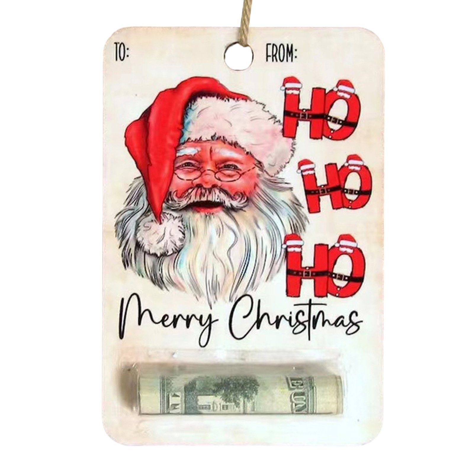 Blusmart Christbaumschmuck alten Kopf eines Für Mannes Weihnachts-Aufbewahrungsclip-Anhänger Der Modische Bargeld/Karten