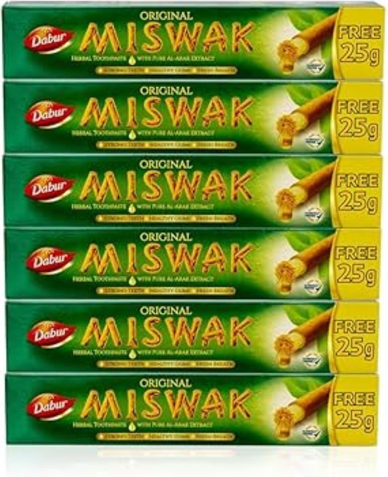 Dabur Zahnpasta Miswak Dabur Kräuter Zahnpasta 1020g - 6x 170g, (6-St)