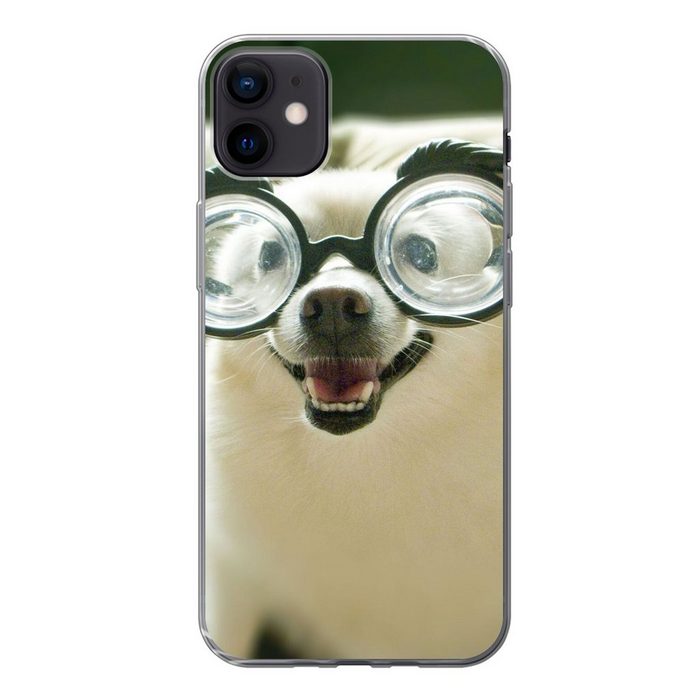 MuchoWow Handyhülle Tier - Hund - Schutzbrille Handyhülle Apple iPhone 12 Mini Smartphone-Bumper Print Handy