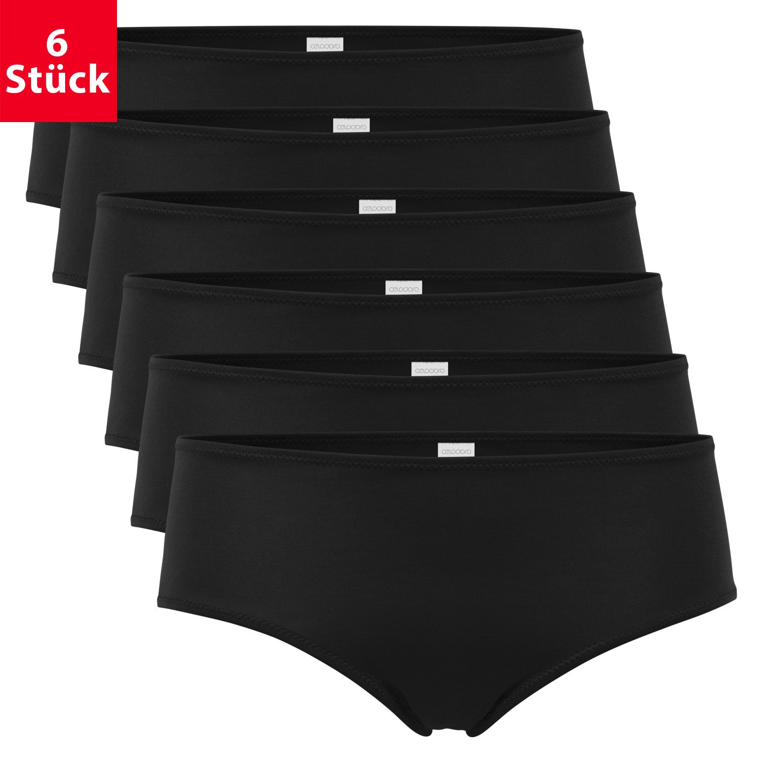 celodoro Panty Damen Panty Hipster (6er Pack) Quick Dry-Faser