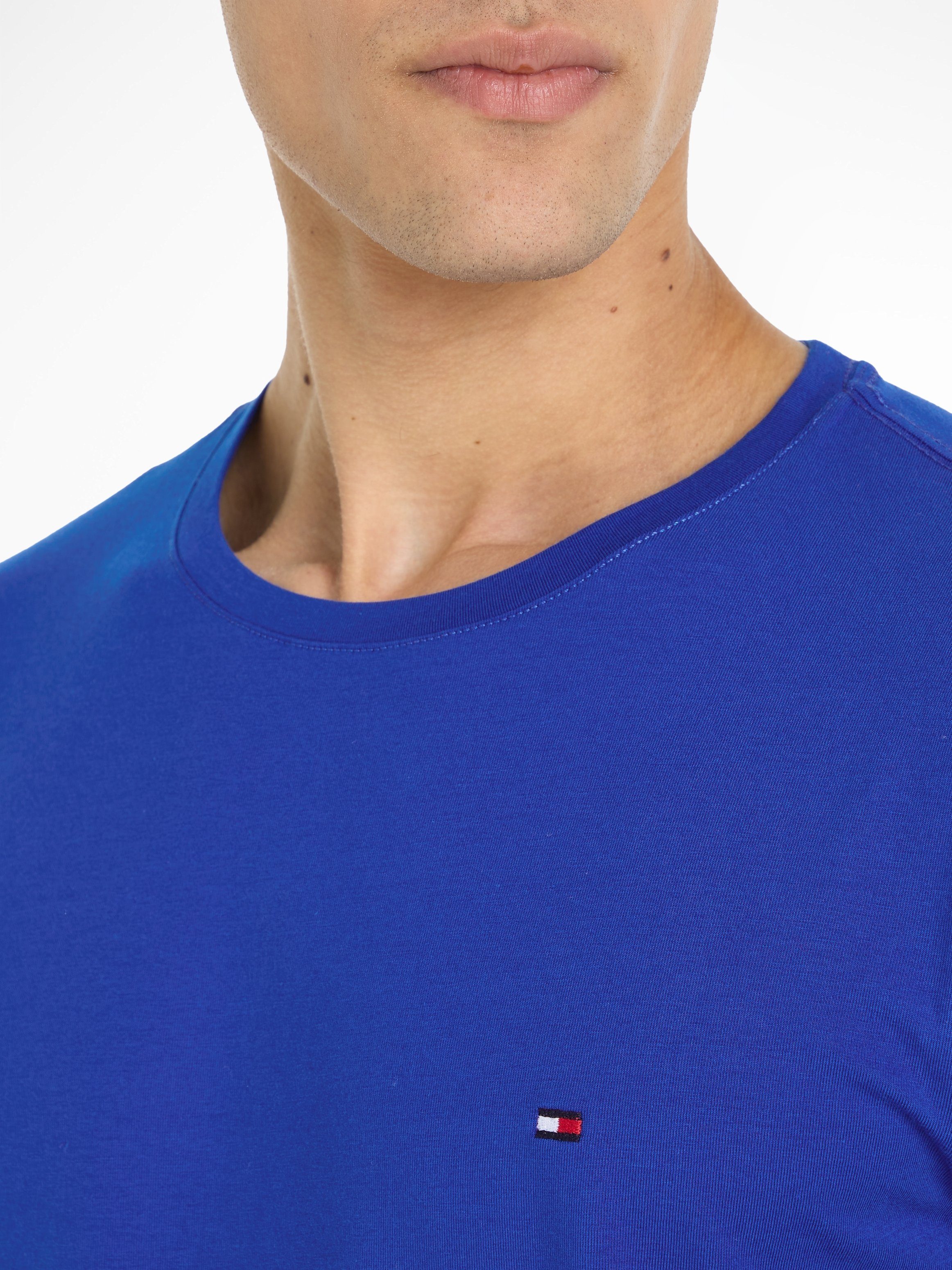 Tommy Hilfiger TEE T-Shirt SLIM STRETCH FIT Ultra Blue