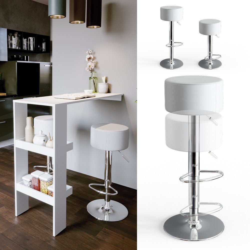 Vicco Barhocker, Weiß, 38.5 x 92 günstig online kaufen