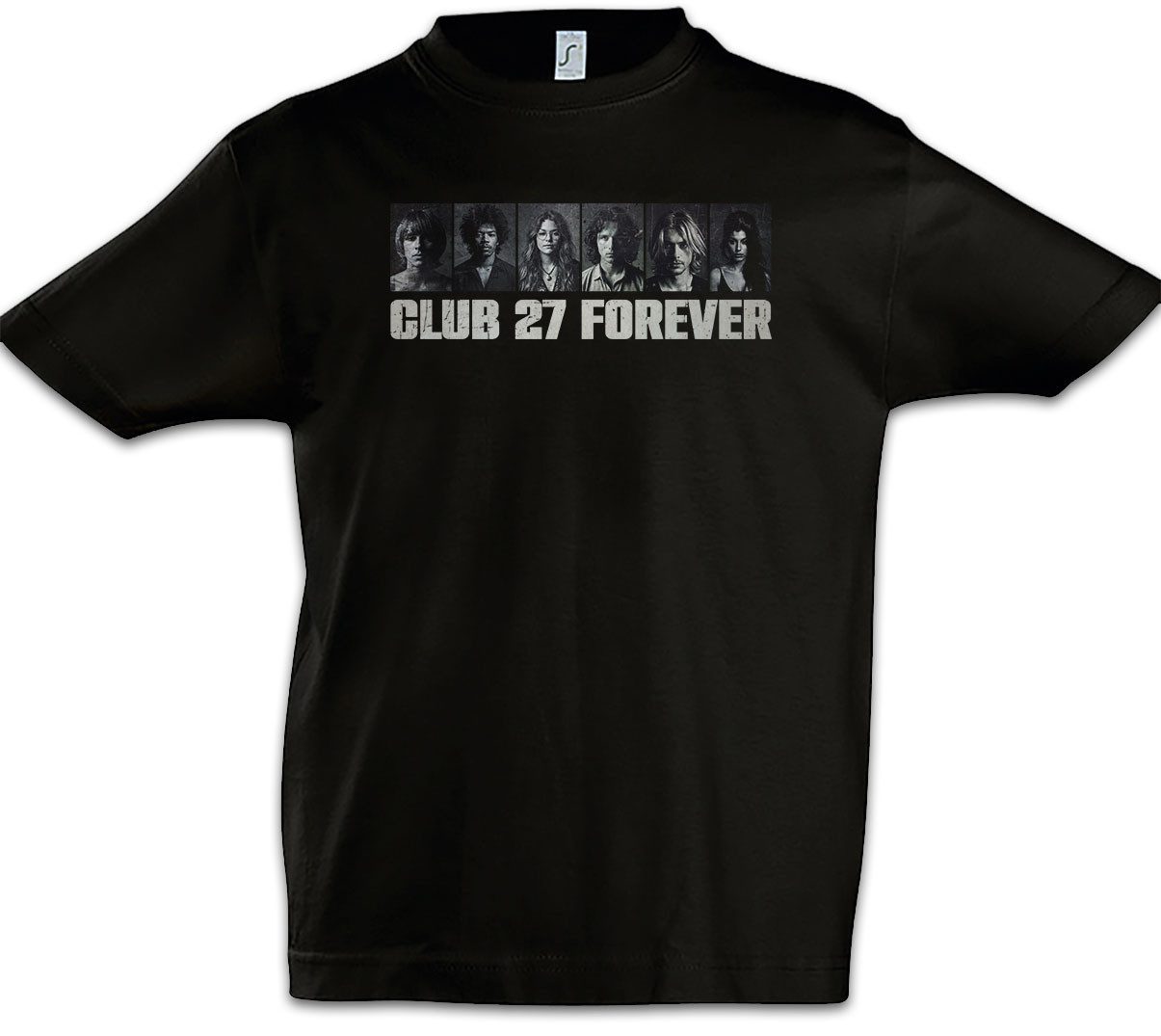 Urban Backwoods Print-Shirt 27 Club 3 Kinder T-Shirt Music Legends Rock Icons Morrison Hendrix (1-tlg) Joplin Cobain Winehouse Brian