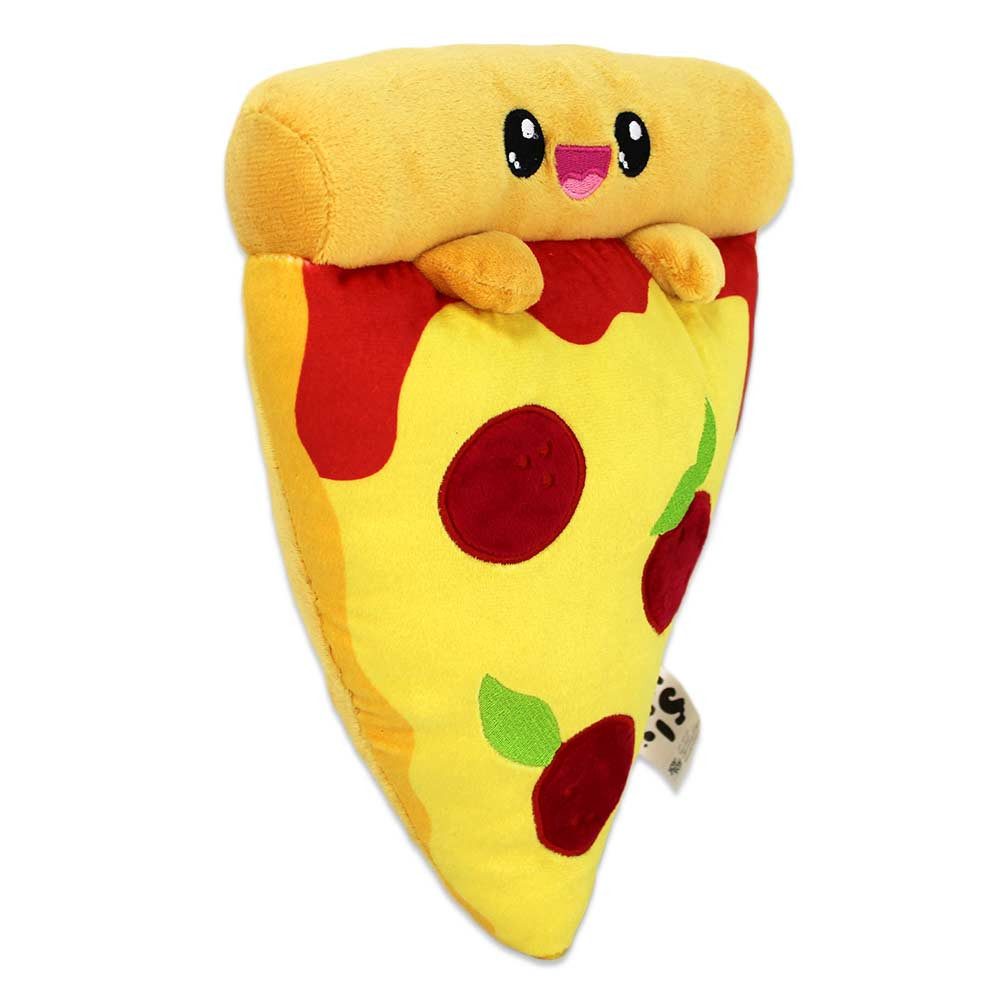 BEMIRO Tierkuscheltier Pizza Kuscheltier mit Kawaii Gesicht - ca. 32 cm