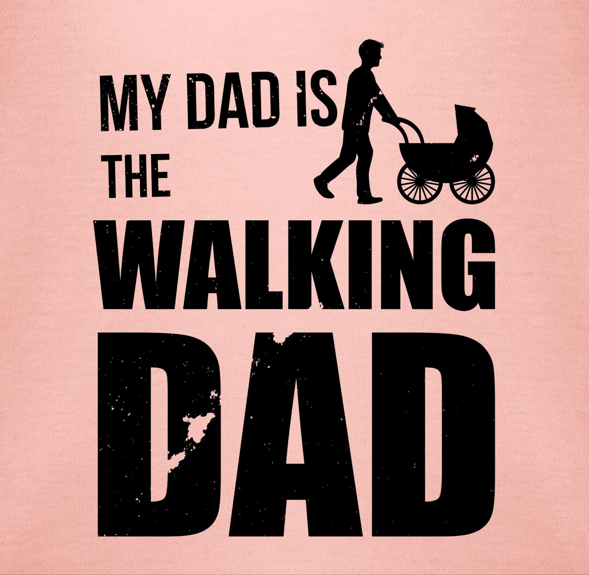 Geschenk the Dad Vatertag Babyrosa Baby Shirtbody Dad is My 2 Walking Shirtracer