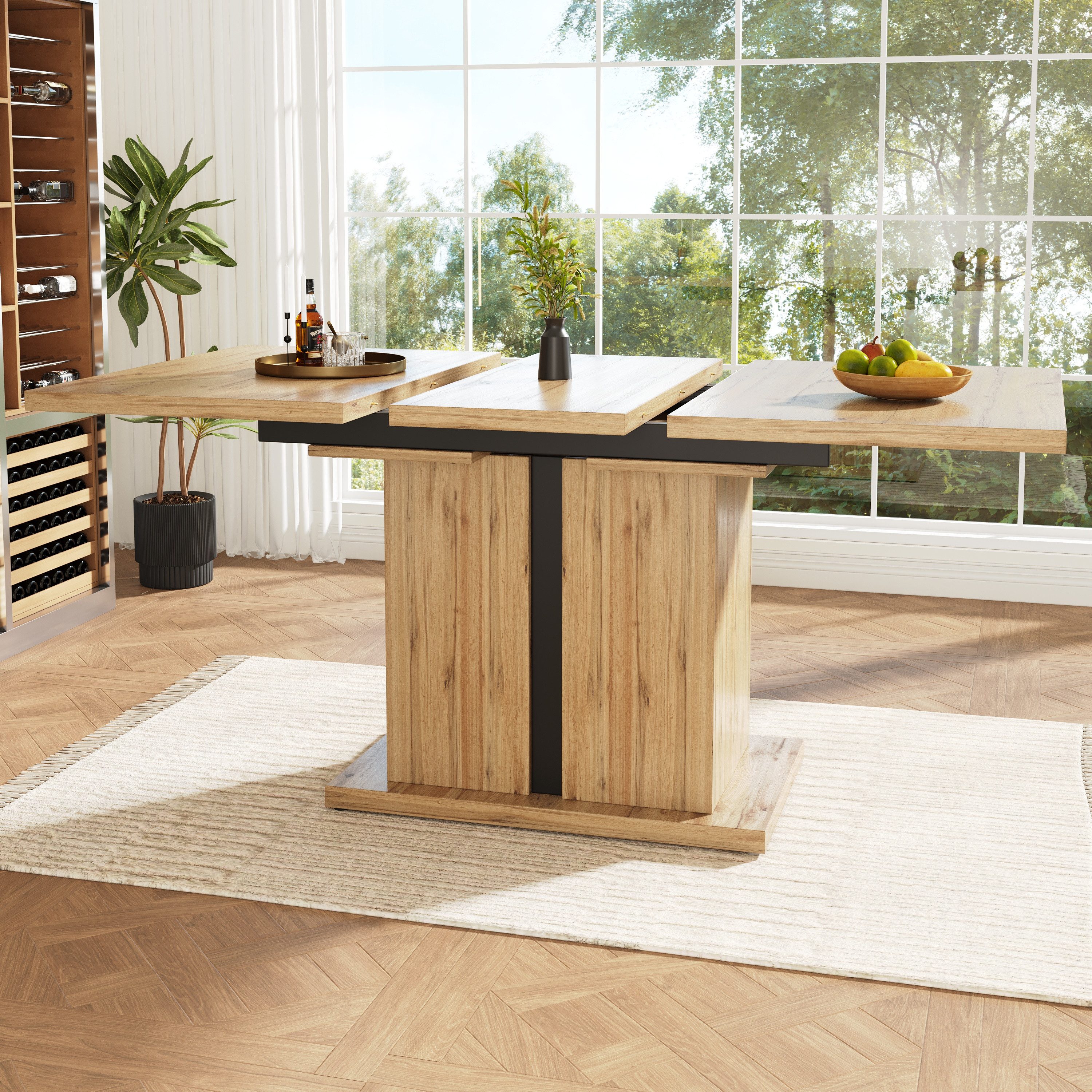 HAUSS SPOLE Esstisch Ausziehbarer Esstisch 119-158,5x80cm günstig online kaufen