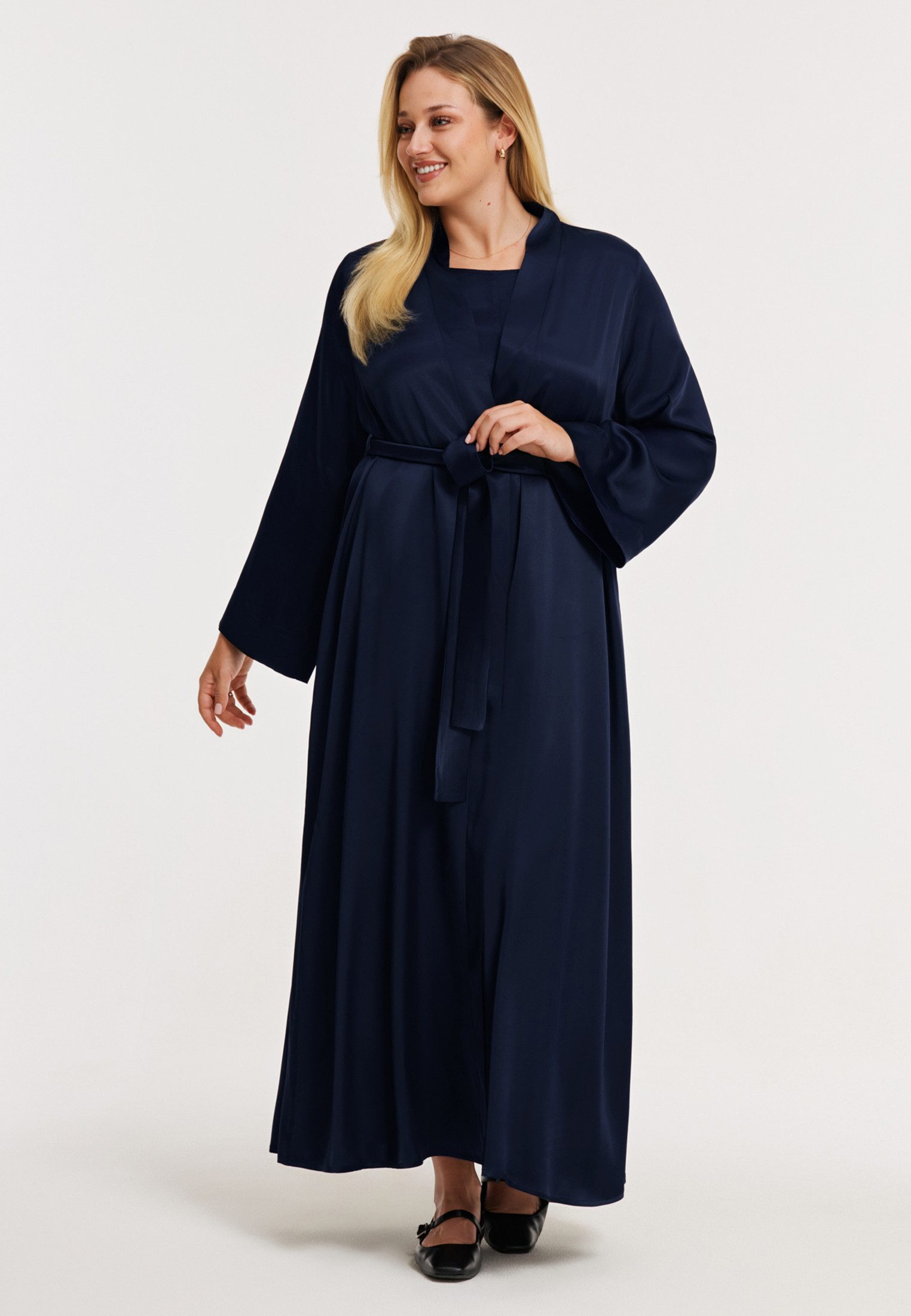 YOEK A-Linien-Kleid Damen mit Langarm Kleid mit langen Ärmeln