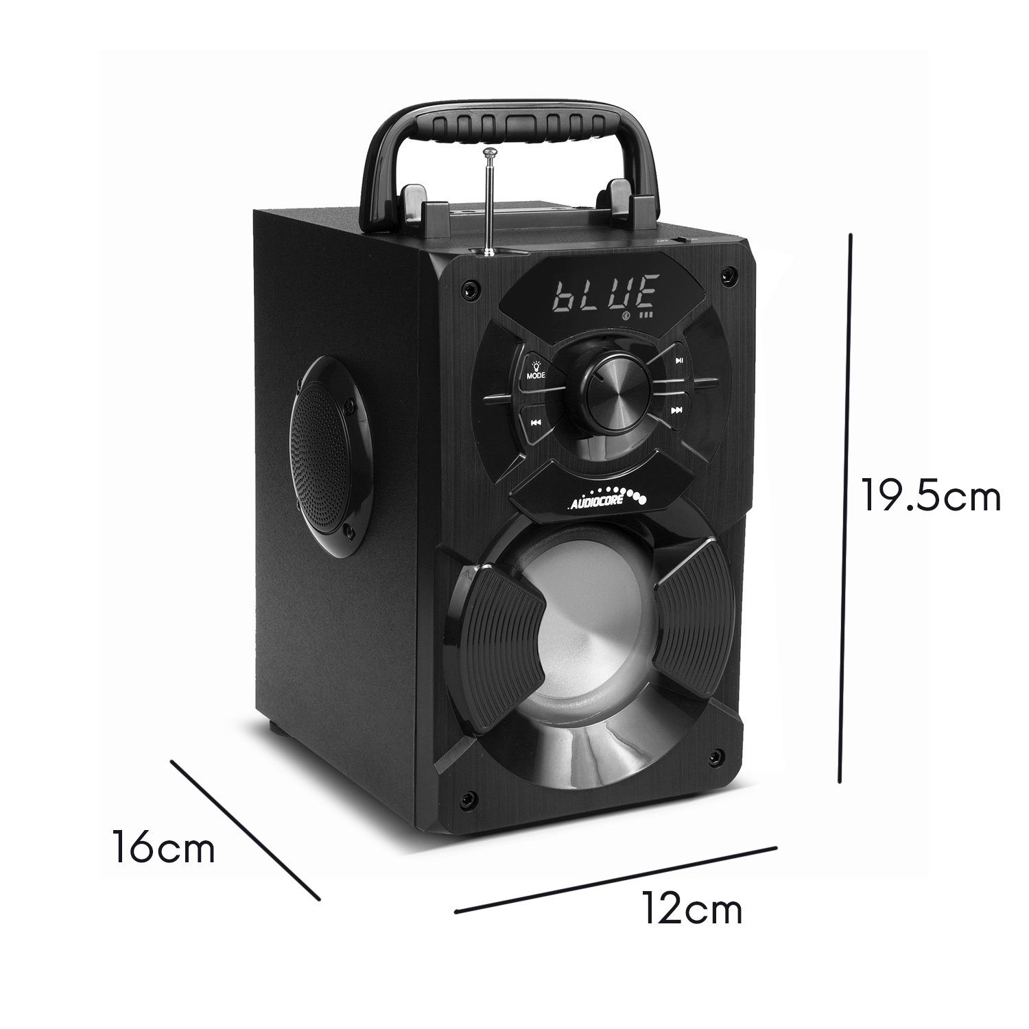 Mikrofon, MicroSD, Fernbedienung, USB, Bluetooth-Lautsprecher W, inkl. AUX, Radio) FM AC730 Audiocore Equalizer, (11