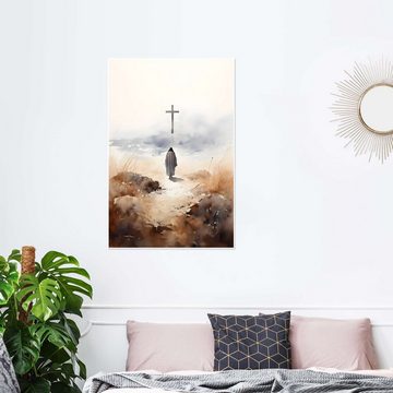 Posterlounge Poster DejaReve, Jesus und das Kreuz, Schlafzimmer Malerei