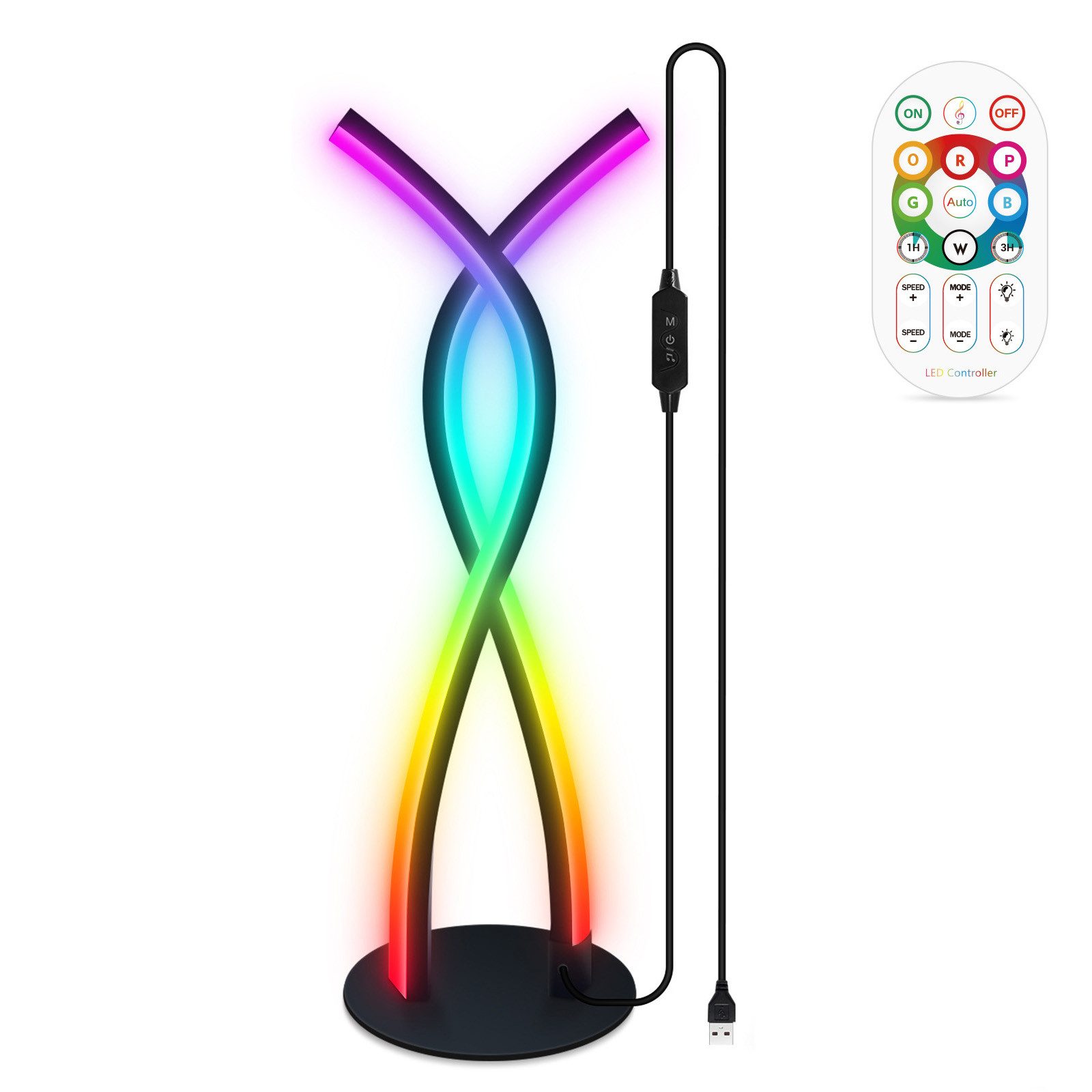 BlingBin LED Tischleuchte RGB Nachttischleuchte Modern, günstig online kaufen