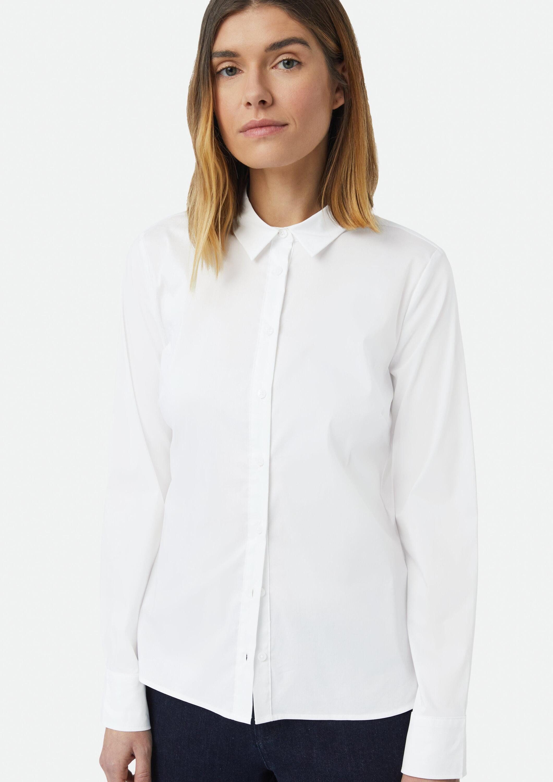 comma Langarmbluse Bluse Bluse aus Baumwollstretch