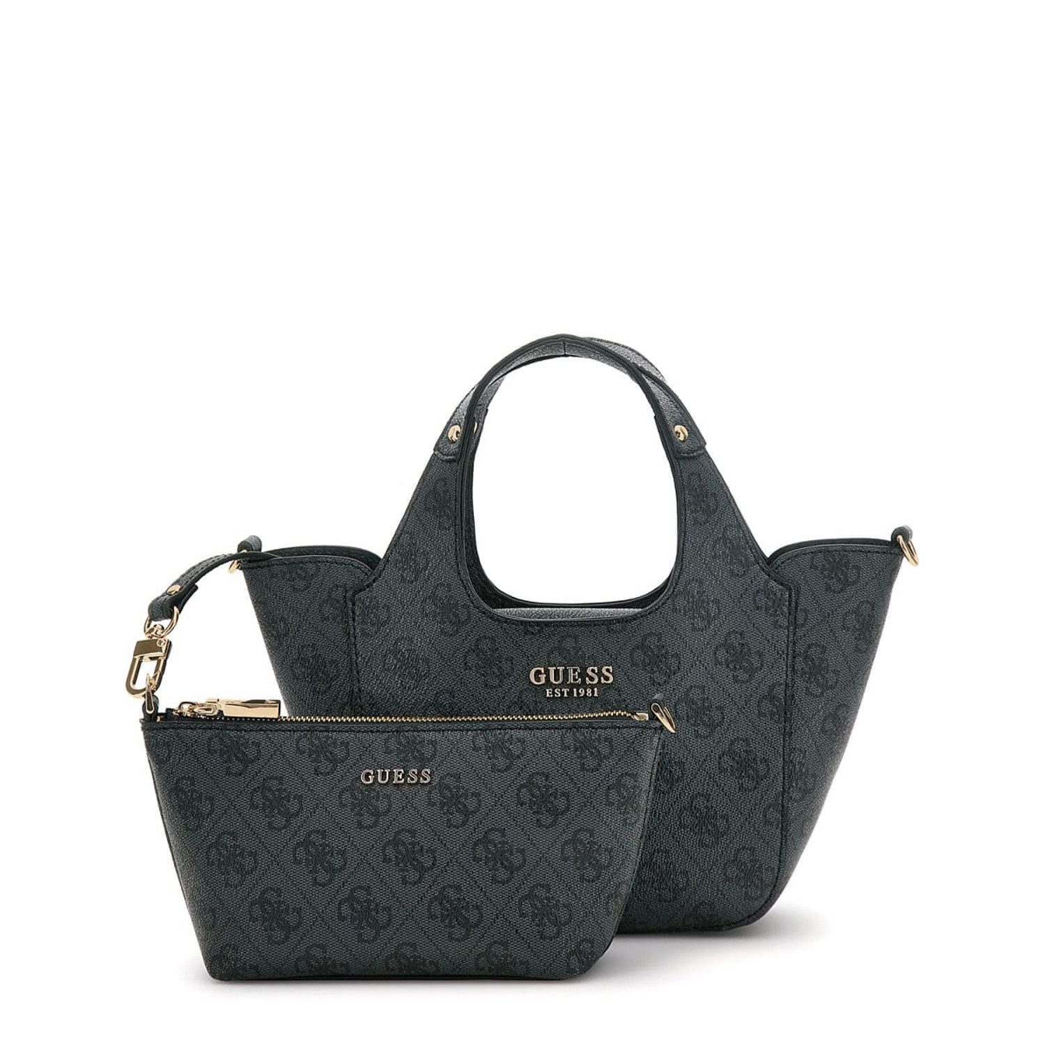 Guess Umhängetasche GUESS Handtasche Calista Coal Logo (1, 1-tlg., 1) günstig online kaufen