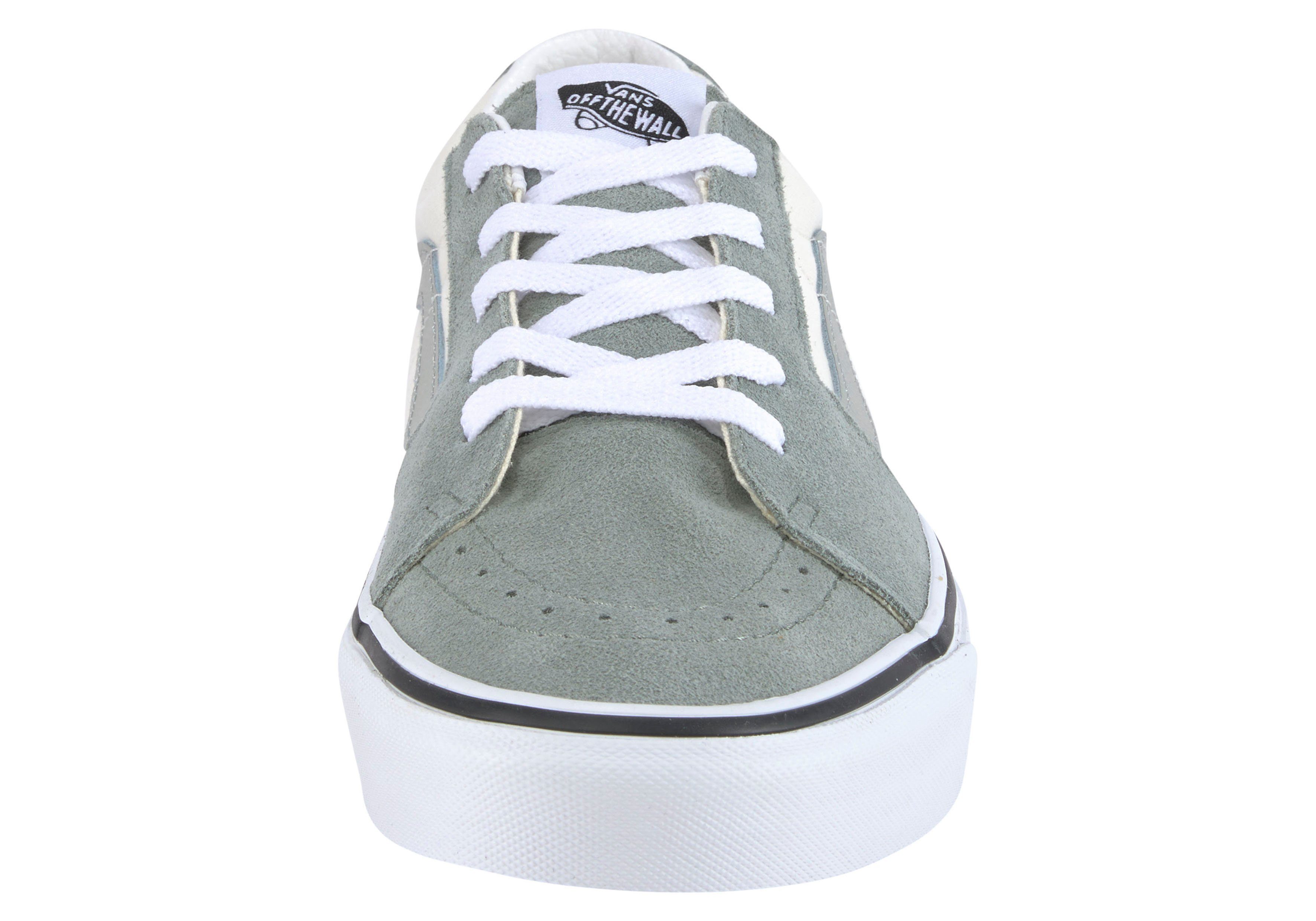 Vans SK8-Low Sneaker mit grau-offwhite Ferse der kontrastfarbenem an Logobadge