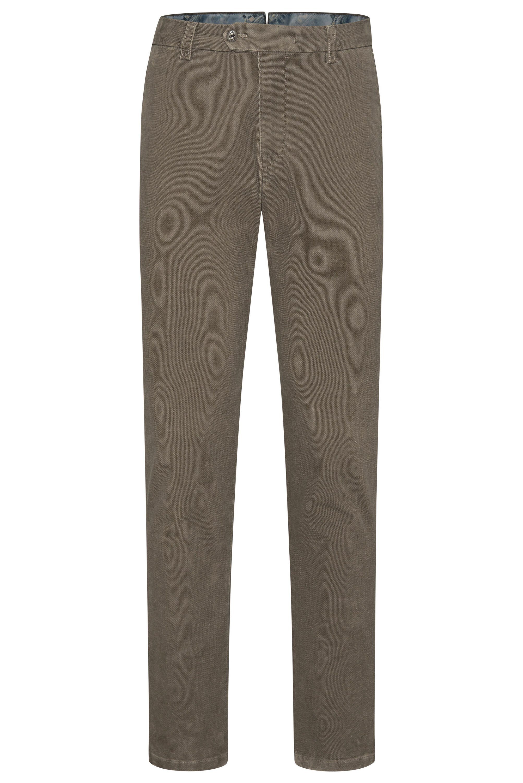 taupe schlanker MMX Silhouette Chinohose in