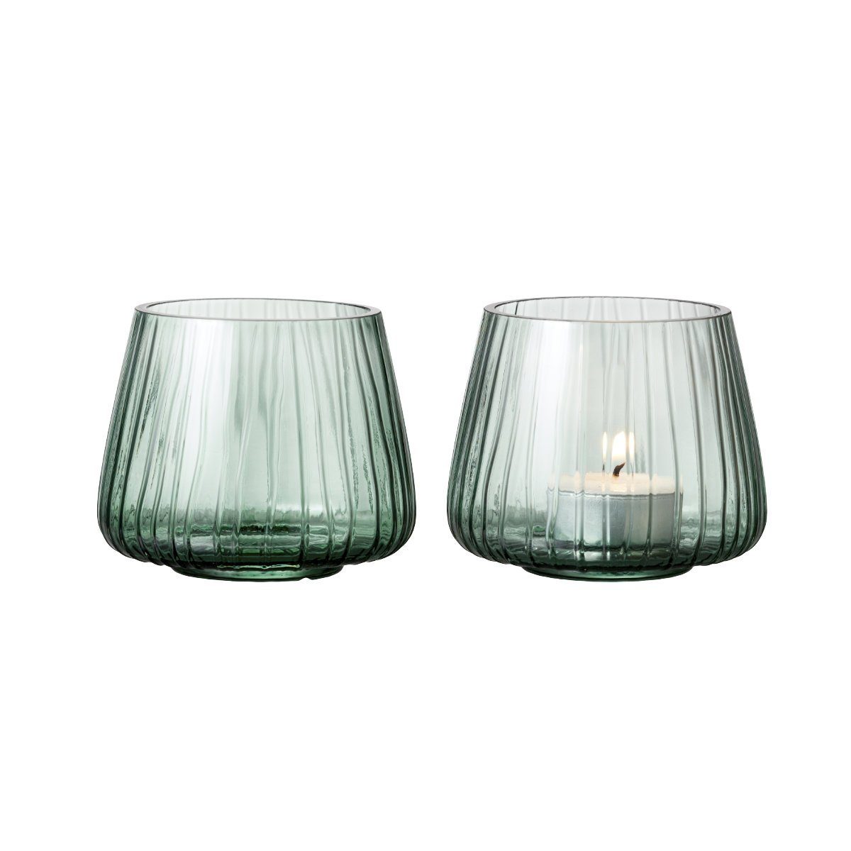 Bitz Teelicht Kusintha Glas green, d: 7,5 cm