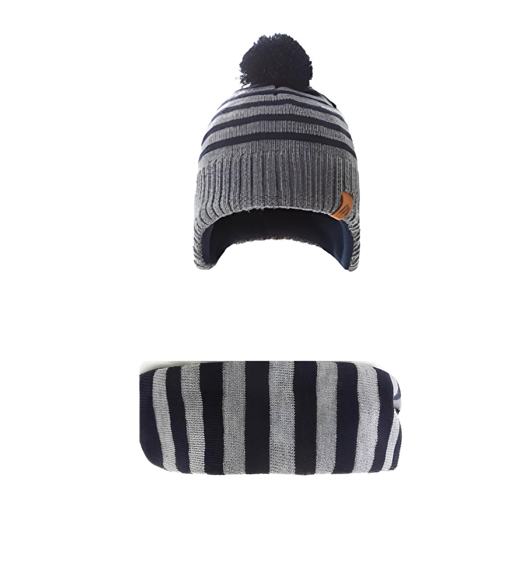 Diyarts Beanie (Vielseitiges Baby-Set, Kindermütze, 2-St., Kuschelige Eleganz für Kleine, Kinder) Leicht & Atmungsaktiv, Doppellagiges Acryl-Design, Wintermütze