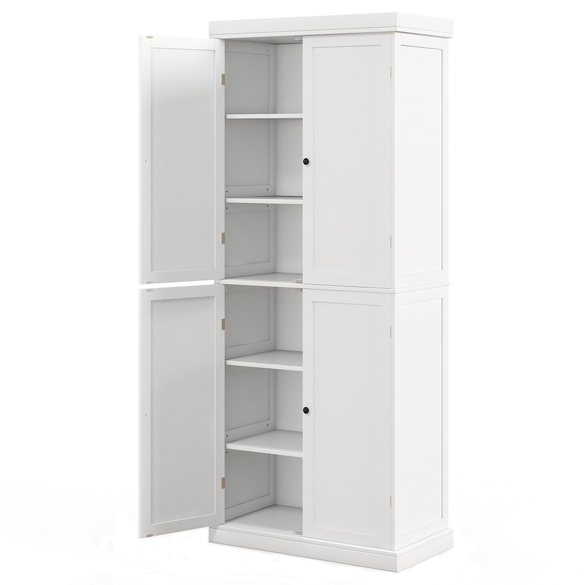 COSTWAY Küchenbuffet Küchenschrank Vorratsschrank 185cm, weiß günstig online kaufen