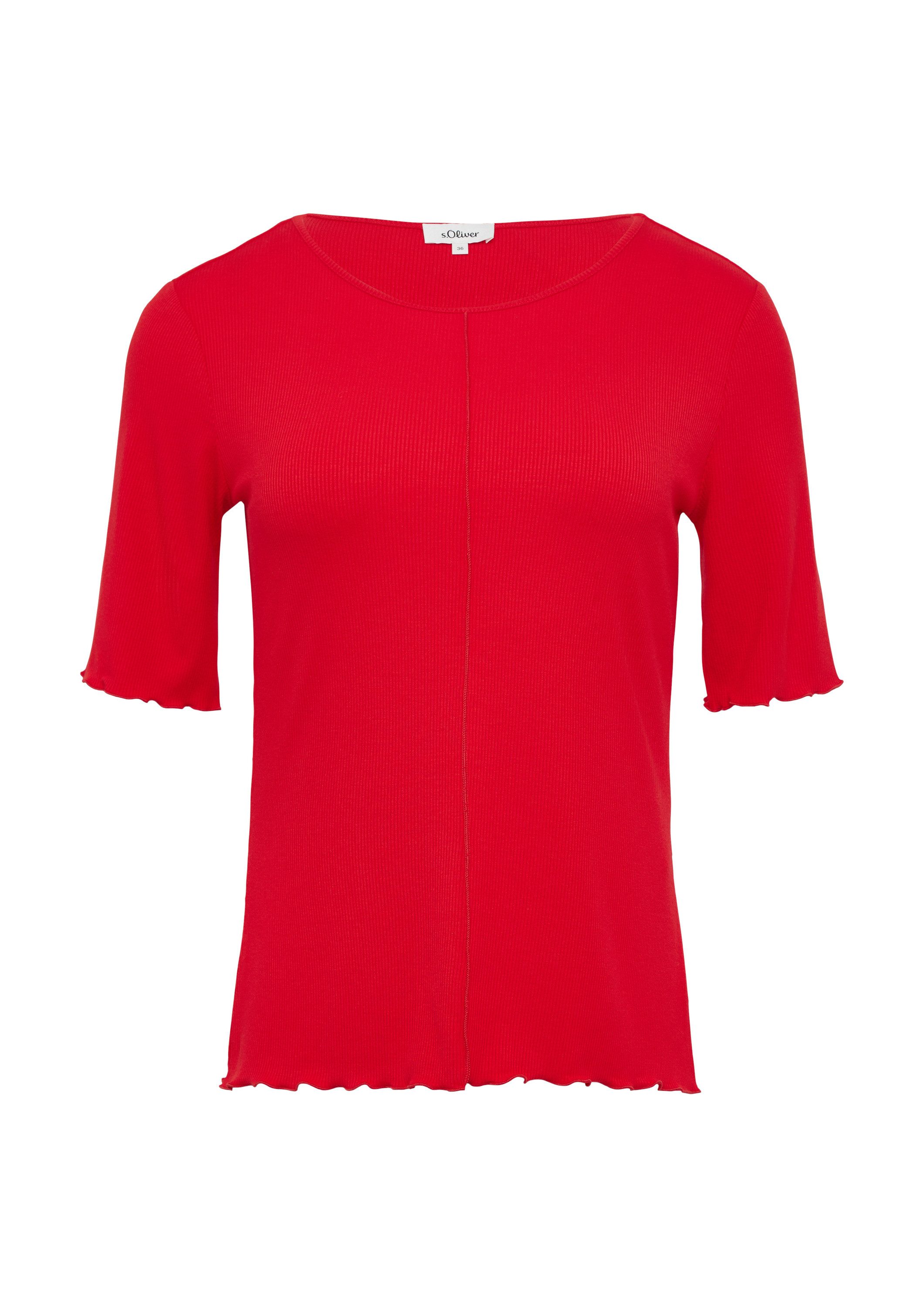s.Oliver Kurzarmshirt T-Shirt Geripptes Slim-Fit-Shirt mit günstig online kaufen