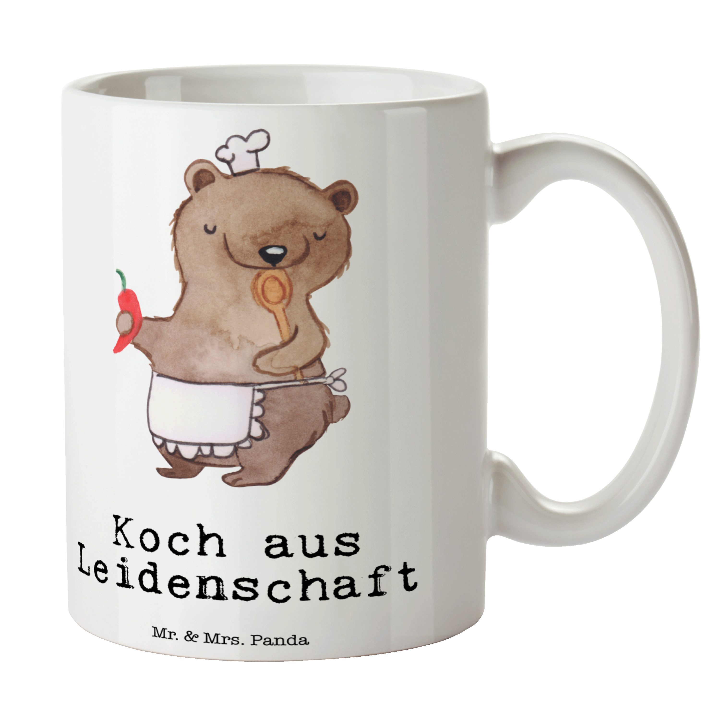 Koch Panda Tasse Kaffeetasse, Leidenschaft Schenken, Danke, & Geschenk, - - aus Mrs. Keramik Weiß Mr.