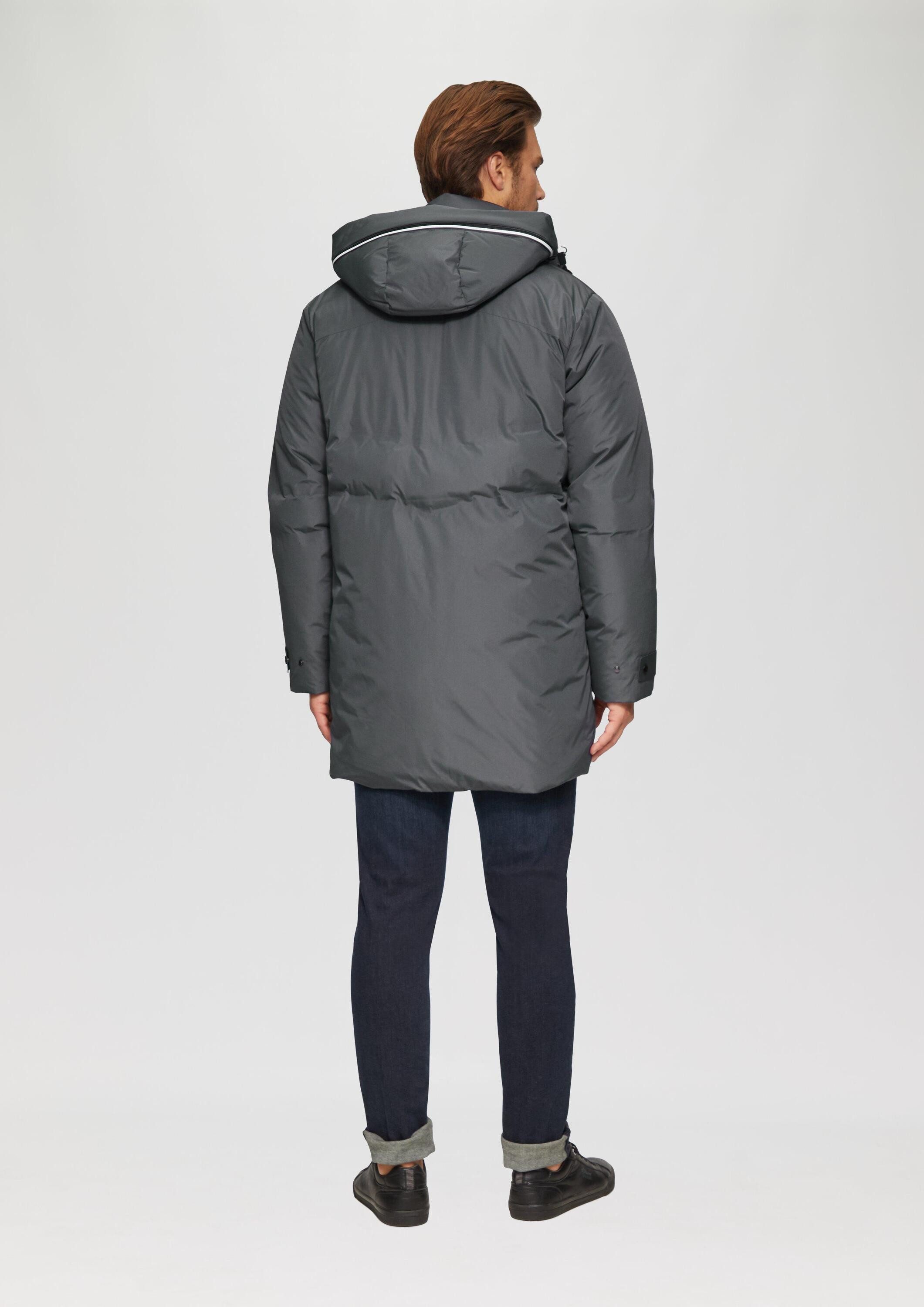 s.Oliver Parka Outdoor-Jacke Wasserabweisender wattierter Parka mit Kontrast-Details