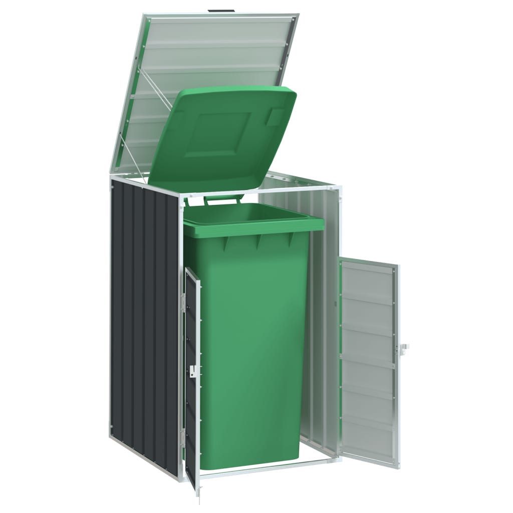 vidaXL Mülltonnenbox NA Mülltonnenverkleidung Mülltonnenbox Anthrazit Stahl