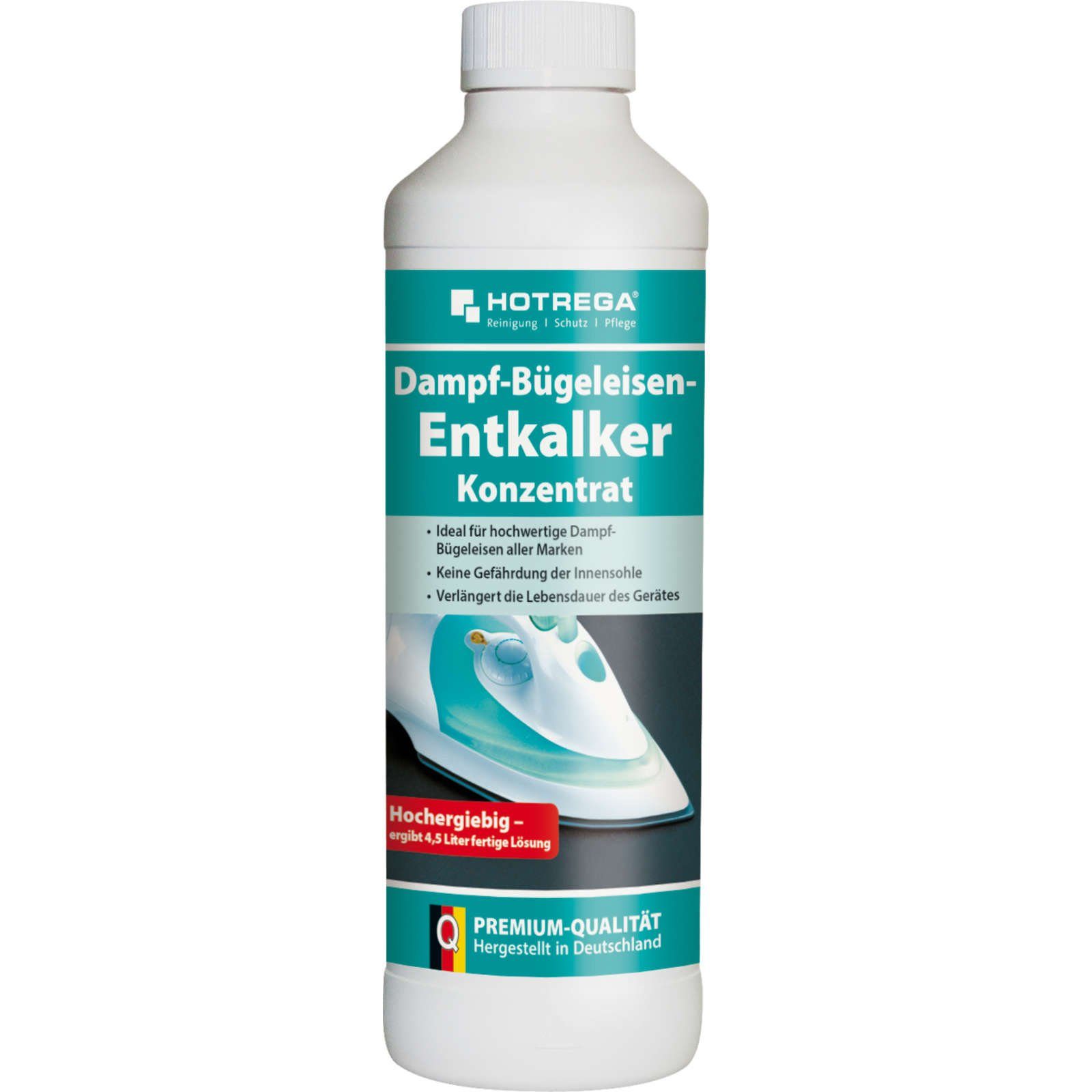 HOTREGA® Dampfbügeleisen Средство для удаления накипи Kalklöser Средство для удаления накипи железа 500ml Konz. Kalklöser