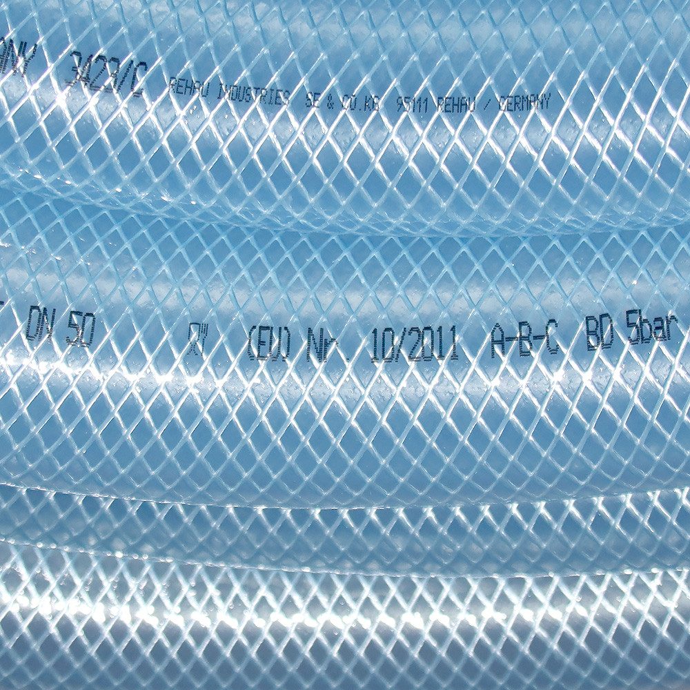Rehau Spiralschlauch Industrieschlauch Transparent 25 m DN 50 TÜV-geprüft