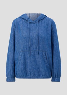 s.Oliver Langarmbluse Blusen-Hoodie in Denim-Optik