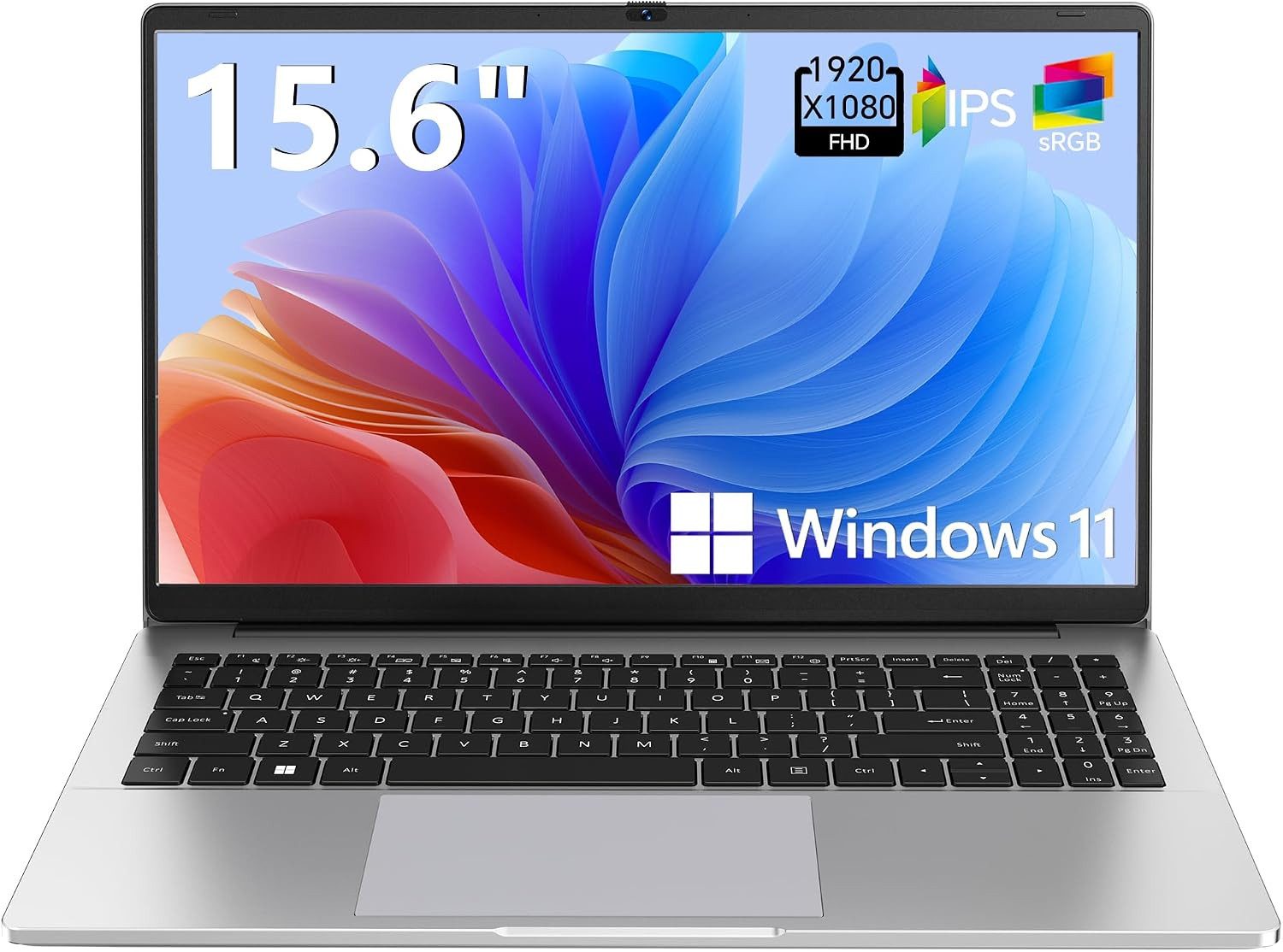 Jumper 15,6" N4020 Laptop, 4GB, 128GB, FHD, 2× USB-C, Win11, leiser Betrieb Notebook (Intel@ Celeron@ N4020, Intel® UHD Graphics 600, 4 GB, 128 GB SSD)
