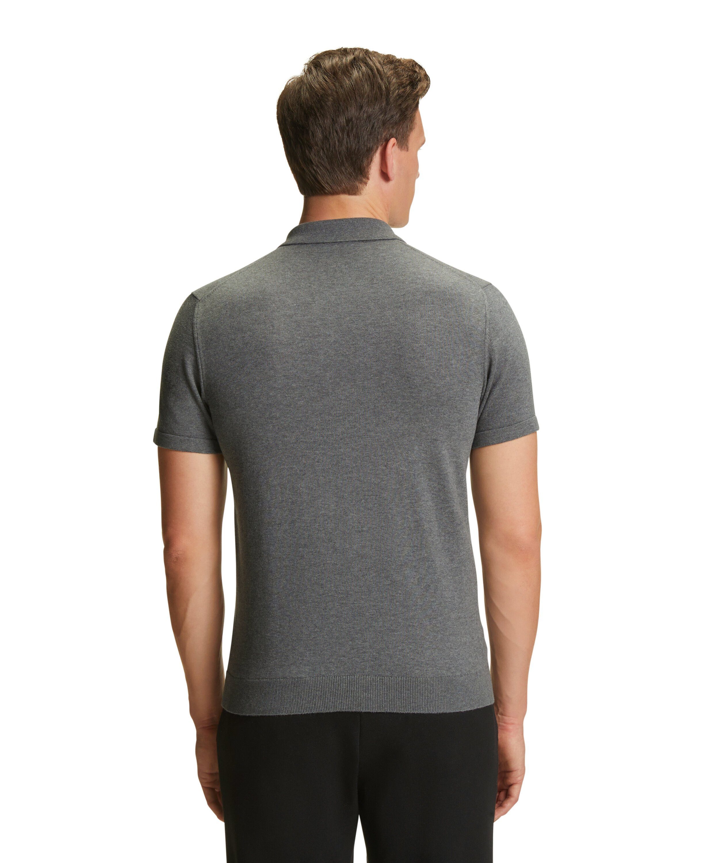 FALKE Poloshirt aus (3390) Baumwolle light greymel. nachhaltiger
