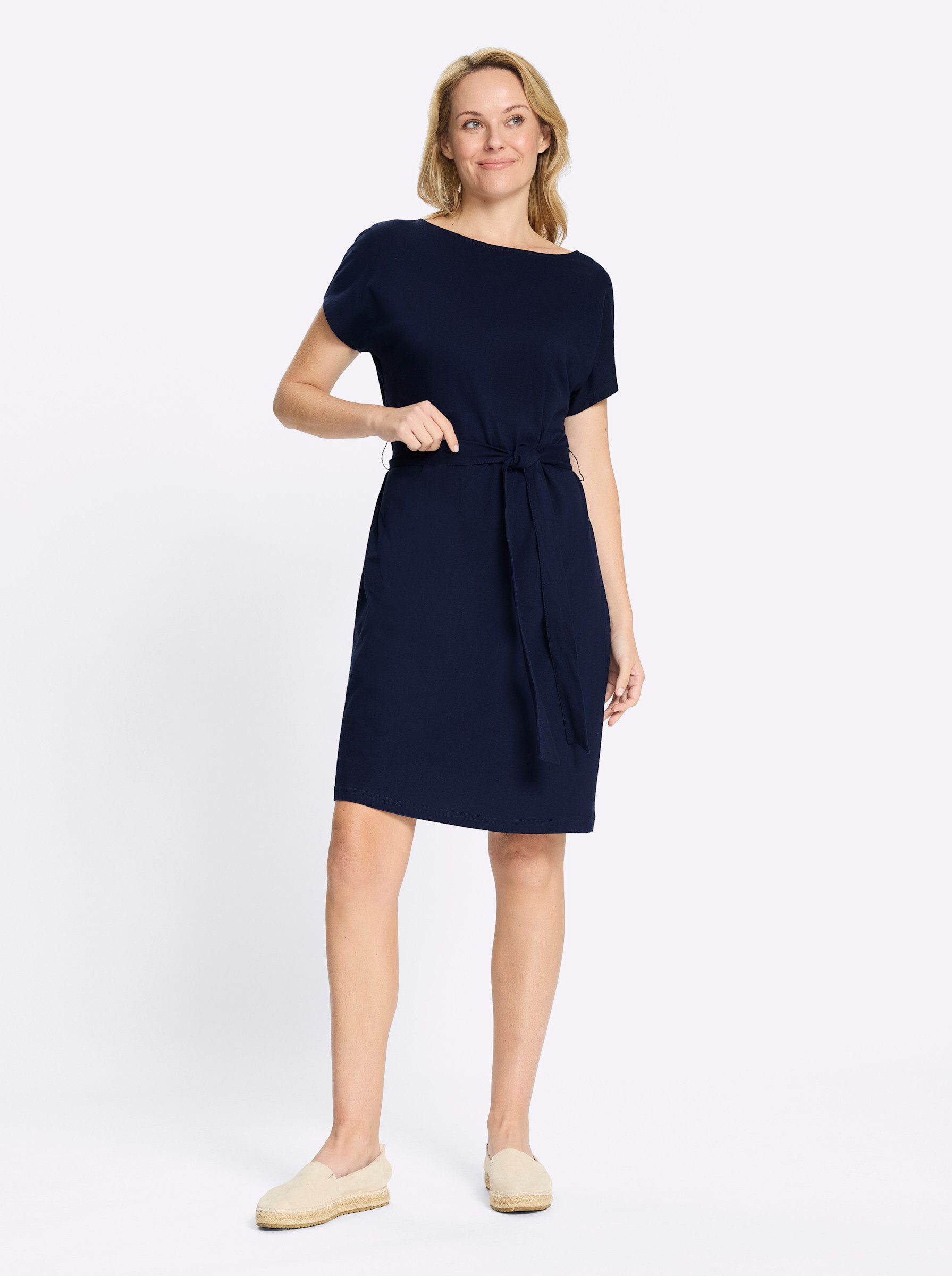 Jerseykleid Jersey-Kleid Kurzarm