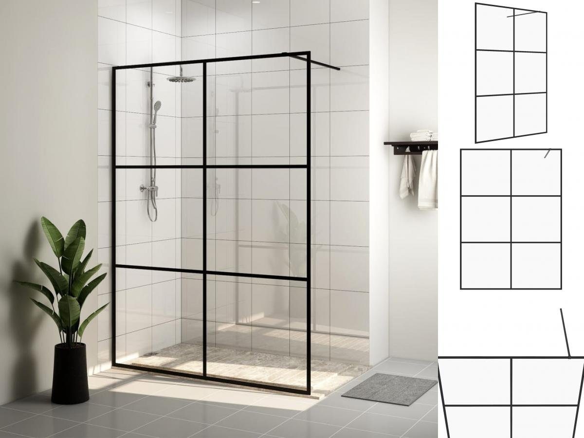 vidaXL Duschwanne Walk In Duschwand für Begehbare Dusche mit Klarem ESG-Glas 140x195 cm