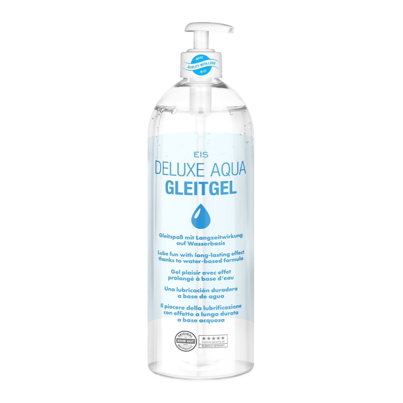 Stimulationsgel EIS Deluxe Aqua Gleitgel, 1000ml, wasserbasiert, Langzeit-Spaß