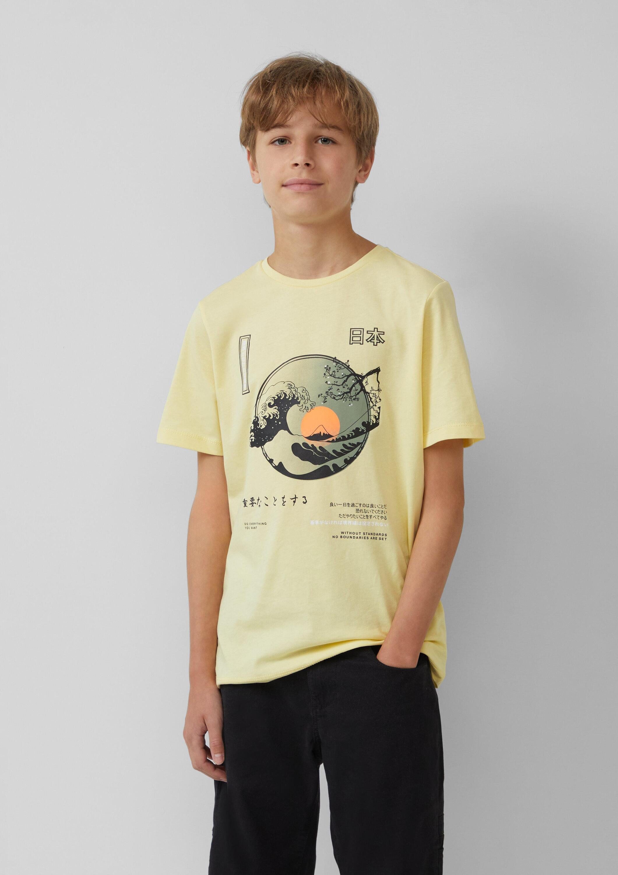 s.Oliver Kurzarmshirt T-Shirt T-Shirt mit Frontprint – Bild 4 von 5