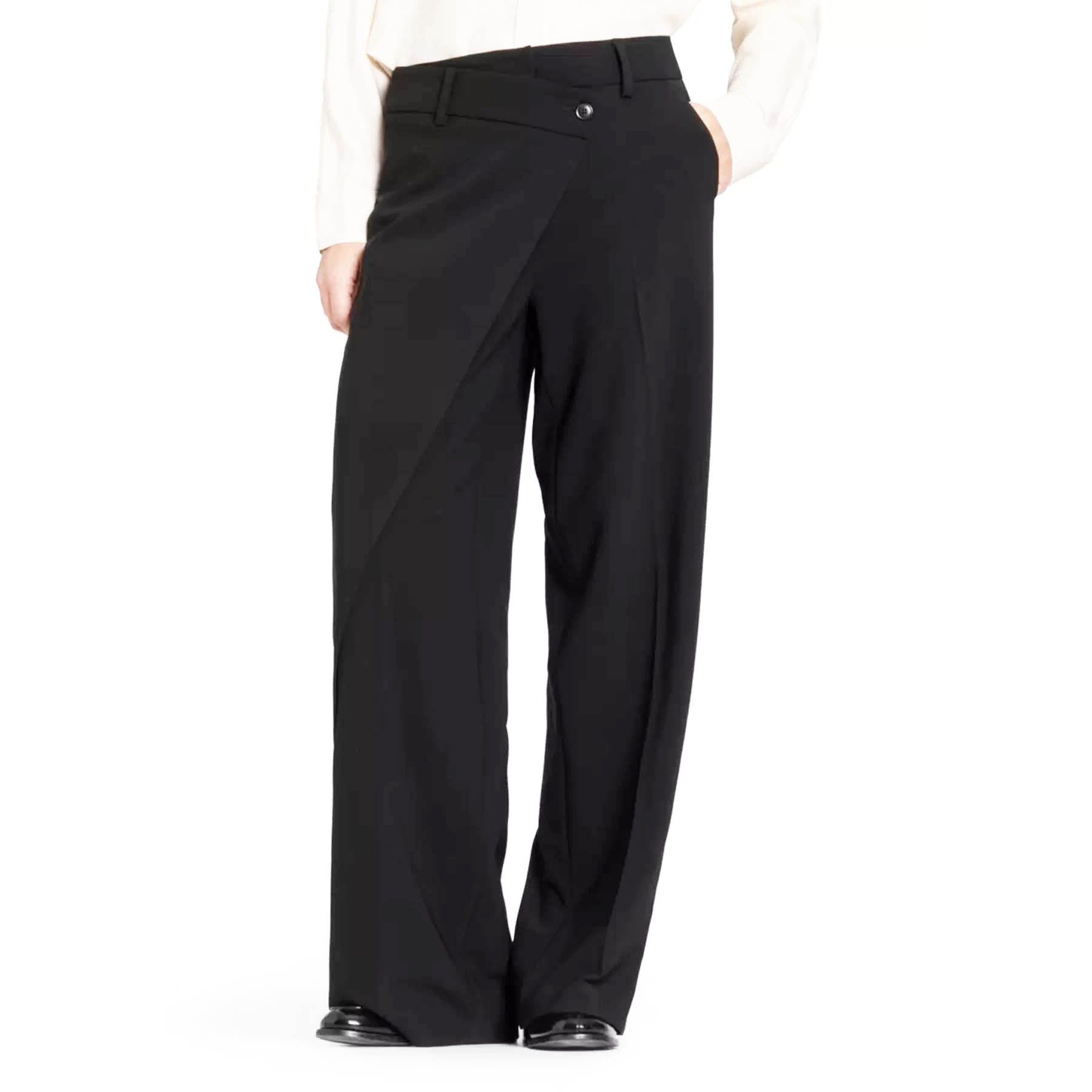 Cambio Stoffhose CAMBIO Hose ANAIS WRAP FRONT High Waist - Schwarz