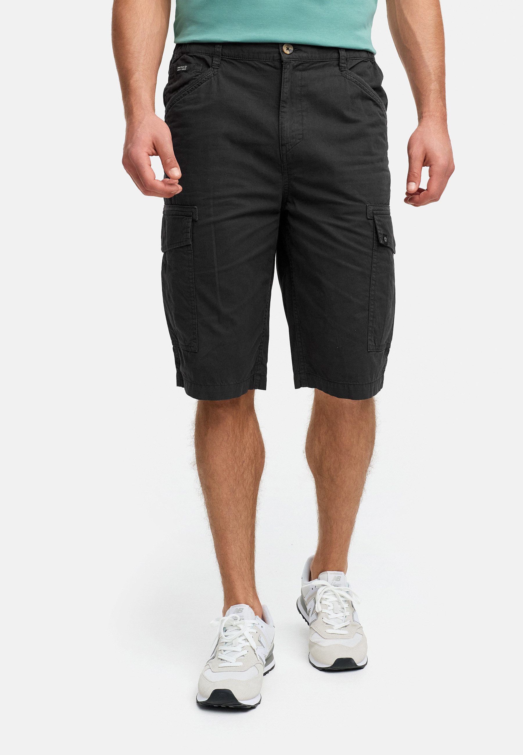 INDICODE Cargoshorts Herren INNadim Cargoshorts aus Baumwolle mit elastischen Einsätzen am Bund für eine flexible Passform