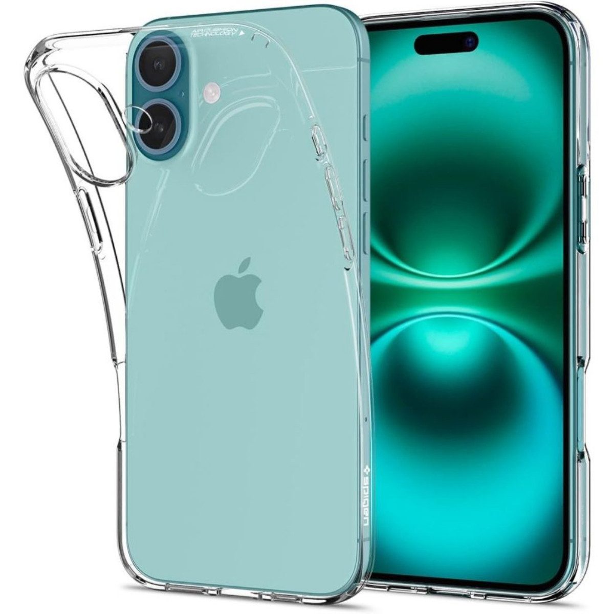 Spigen Handyhülle Liquid Crystal Case Transparent Kompatibel mit iPhone 16 6,1, Transparentes Design mit schlankem Profil und sicherem Halt