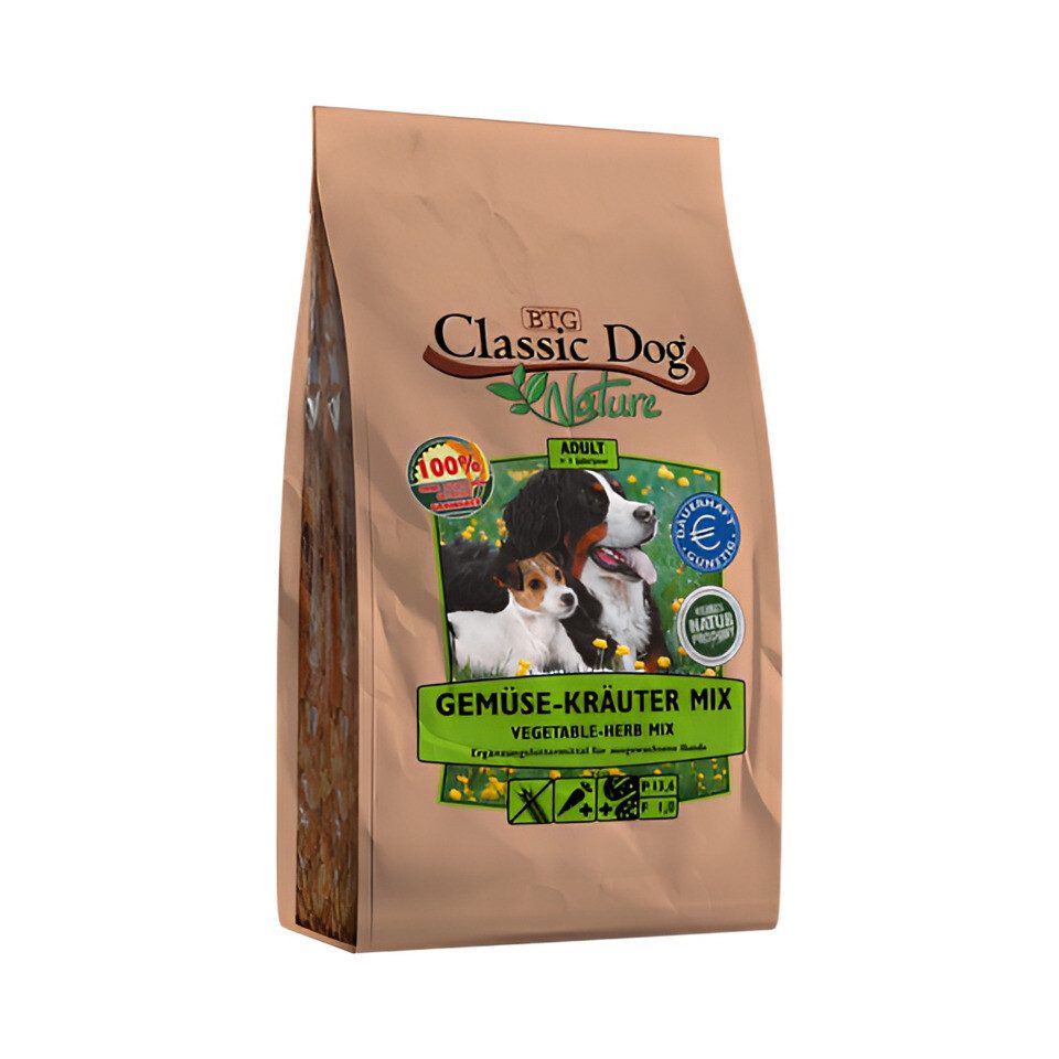 Classic Dog Nature Gemüse-Kräuter Mix 1 kg, Nahrungsergänzungsmittel für: Hund