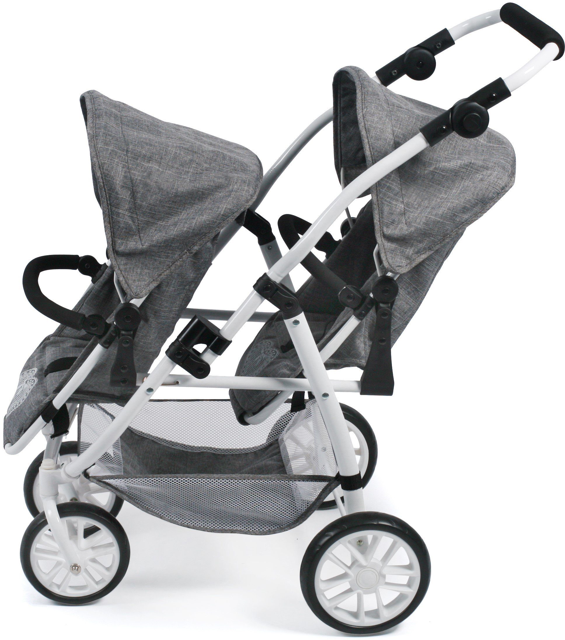 CHIC2000 Puppen-Zwillingsbuggy Vario, Jeans Grey