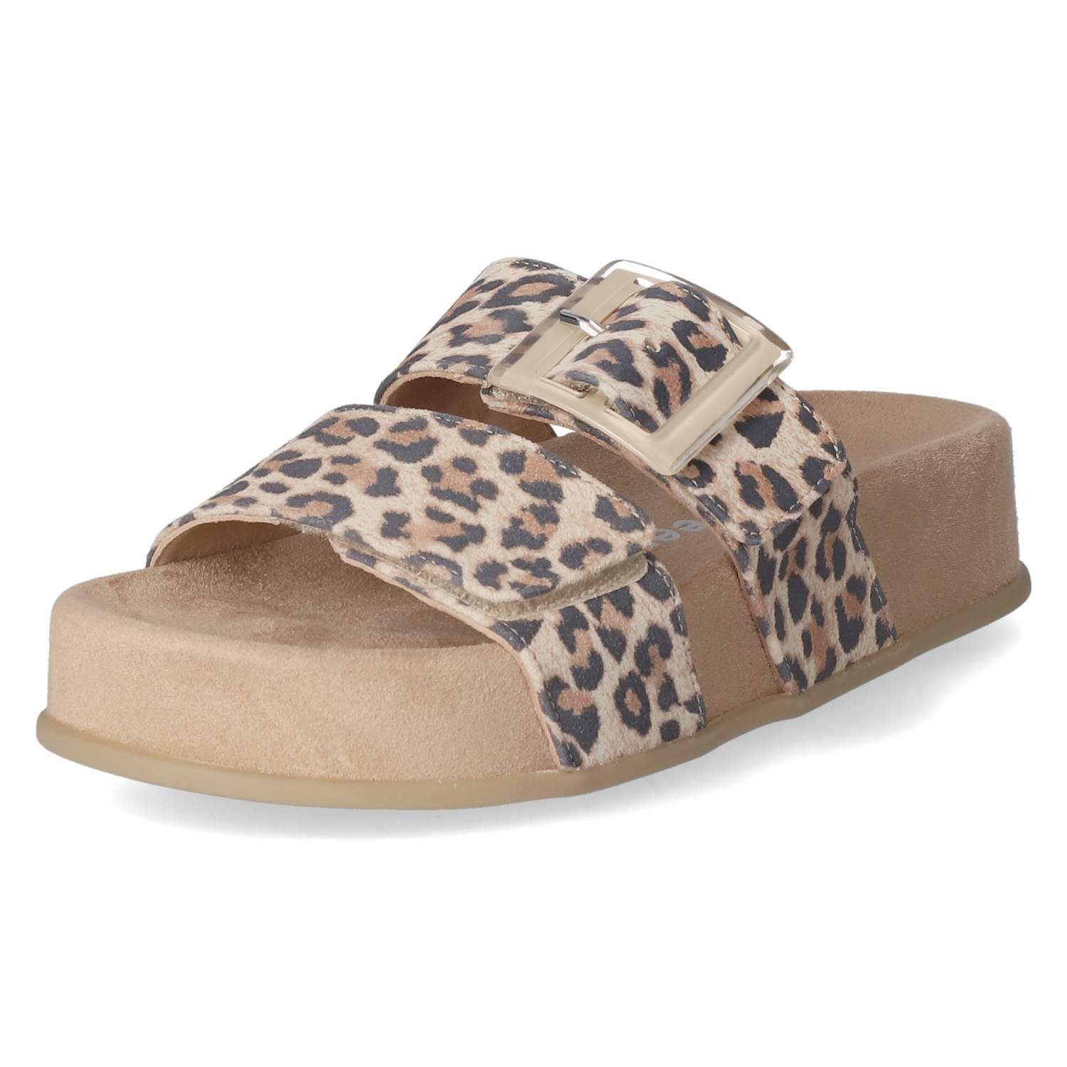 Paul Green Paul Green 6157-000 Damen Rauleder beige-kombi Pantolette günstig online kaufen