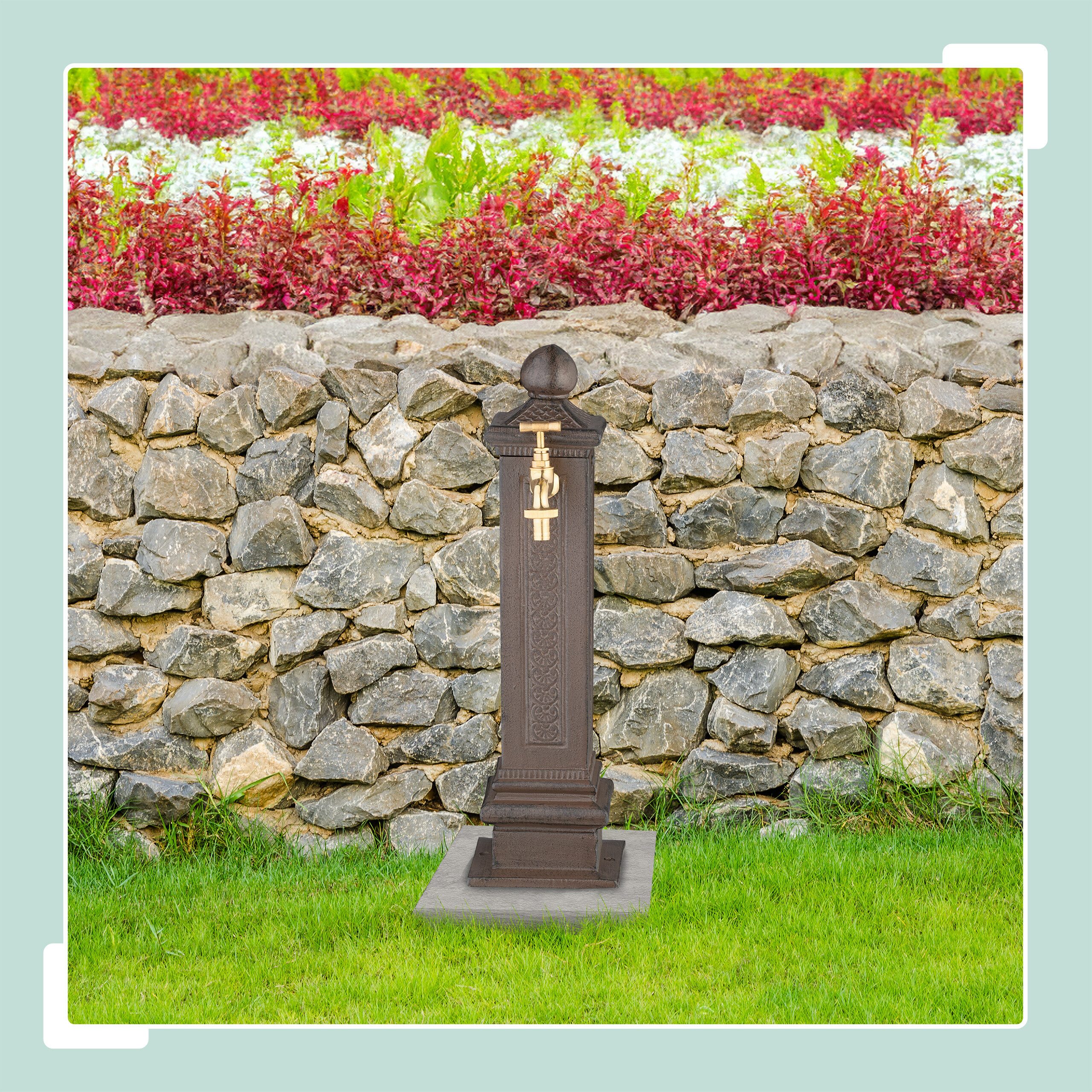 relaxdays Gartenbrunnen Standbrunnen antik 47 cm, günstig online kaufen