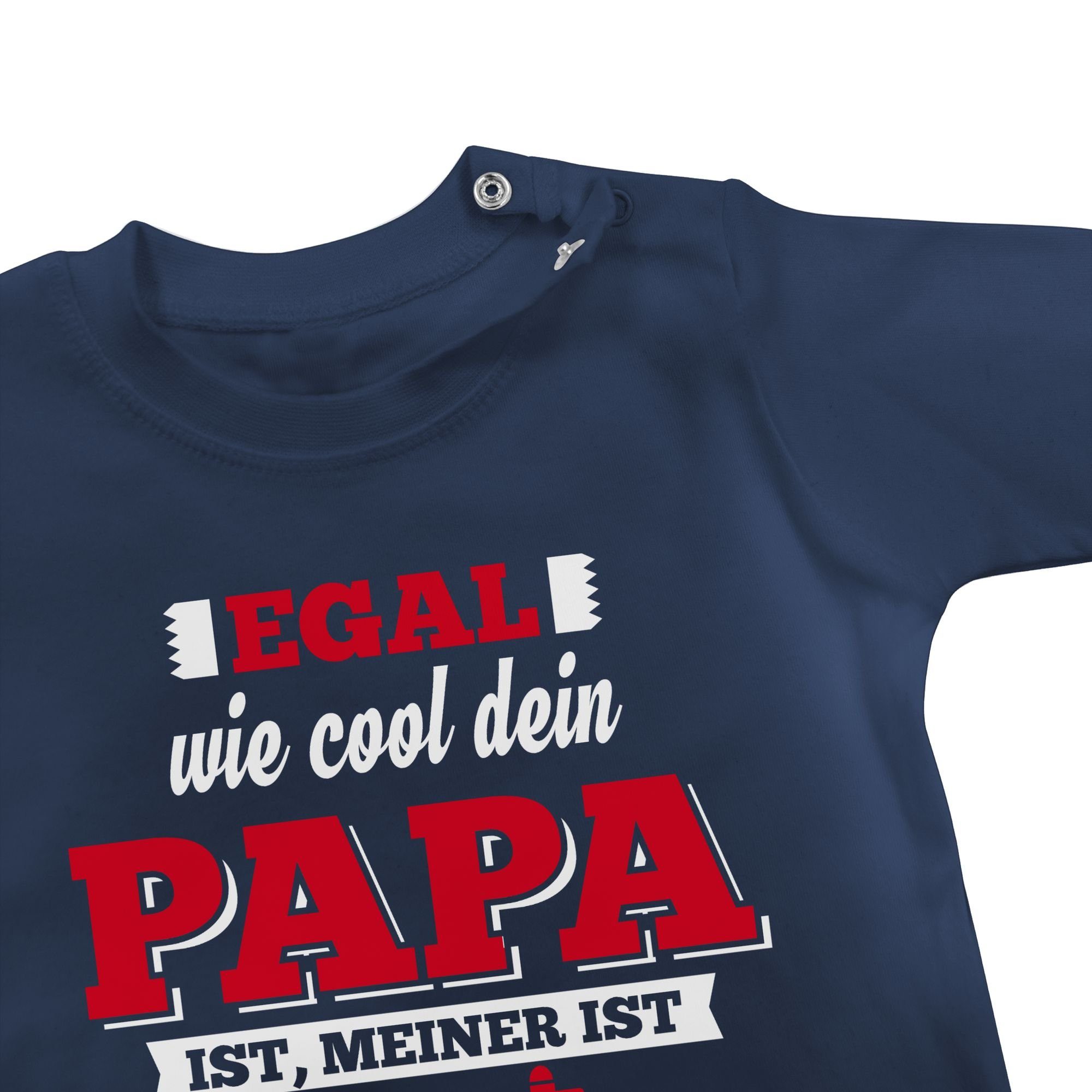 Baby Feuerwehrmann T-Shirt Papa Mein Navy Sprüche Blau Shirtracer 1