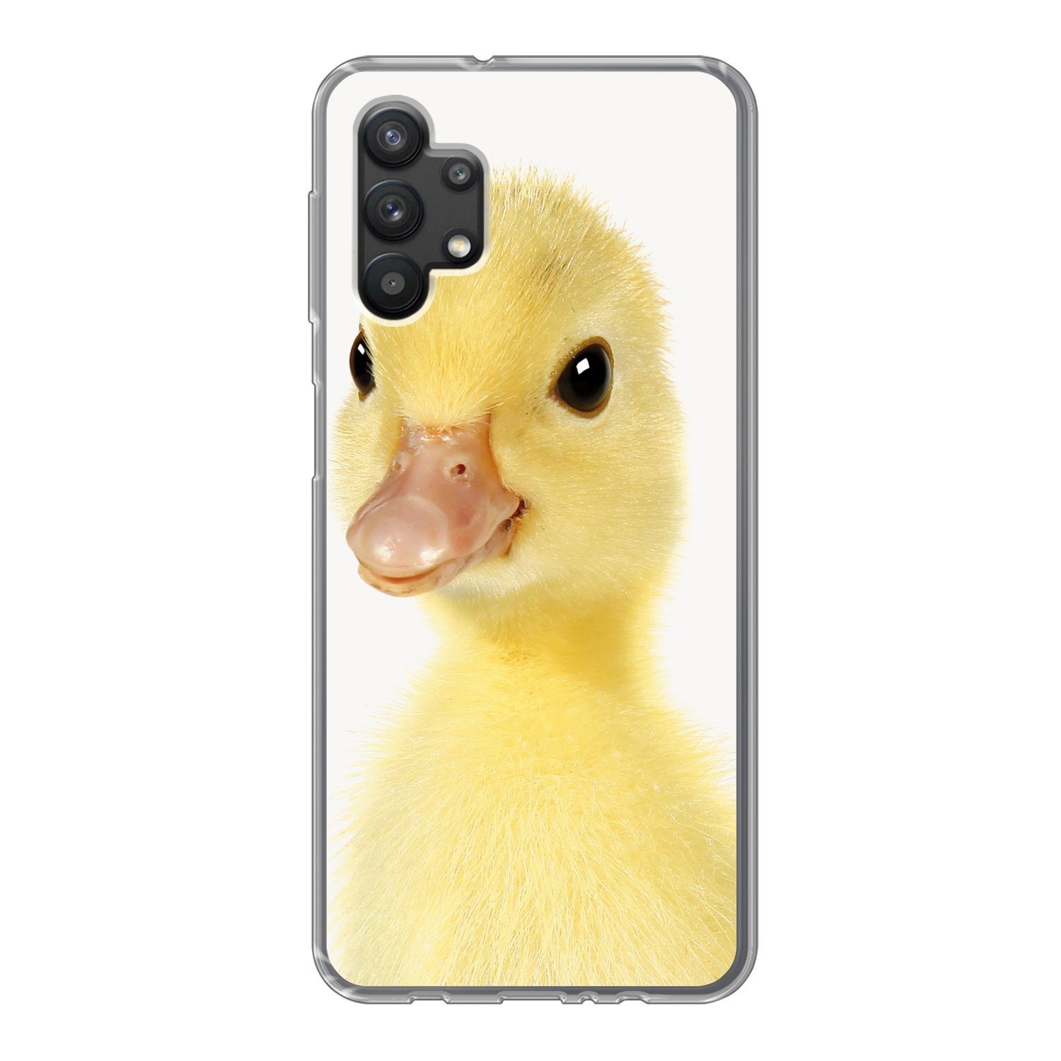 MuchoWow Handyhülle für Samsung Galaxy A32 5G Ente - Küken - Süß - Kinder - Mädchen - Jung, Smartphone-Bumper, Print, Handy Schutzhülle Dünn