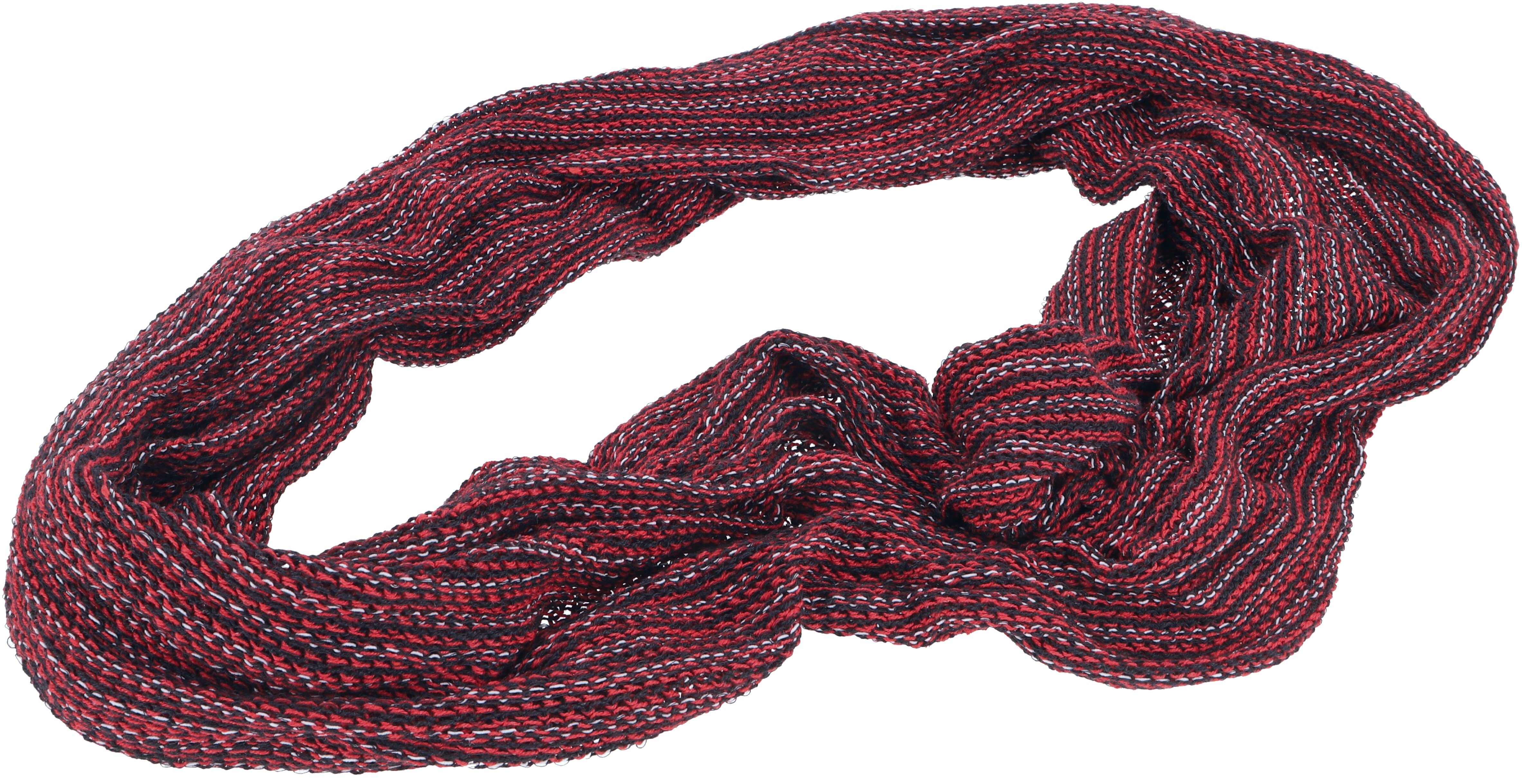Guru-Shop Halstuch Weicher Loop Schal, Magic Loopschal - rot/schwarz