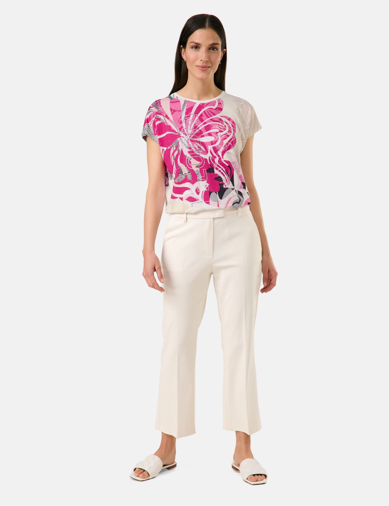 GERRY WEBER 5-Pocket-Hose Schlichte 7/8 Hose mit Stretchkomfort