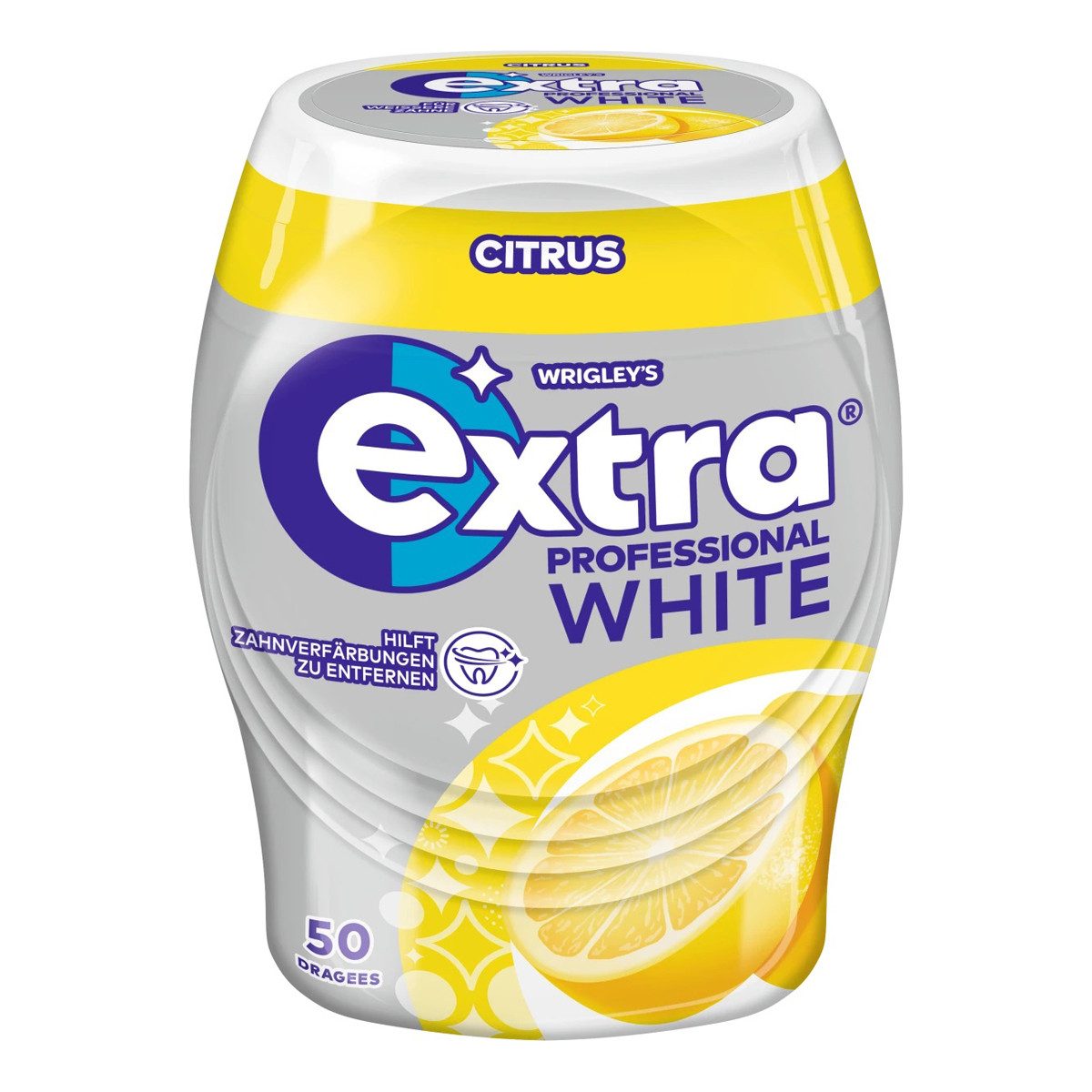 Wrigleys Extra Süßigkeit, Wrigleys Extra Professional WHITE Citrus Dose 50 Dragees 70g